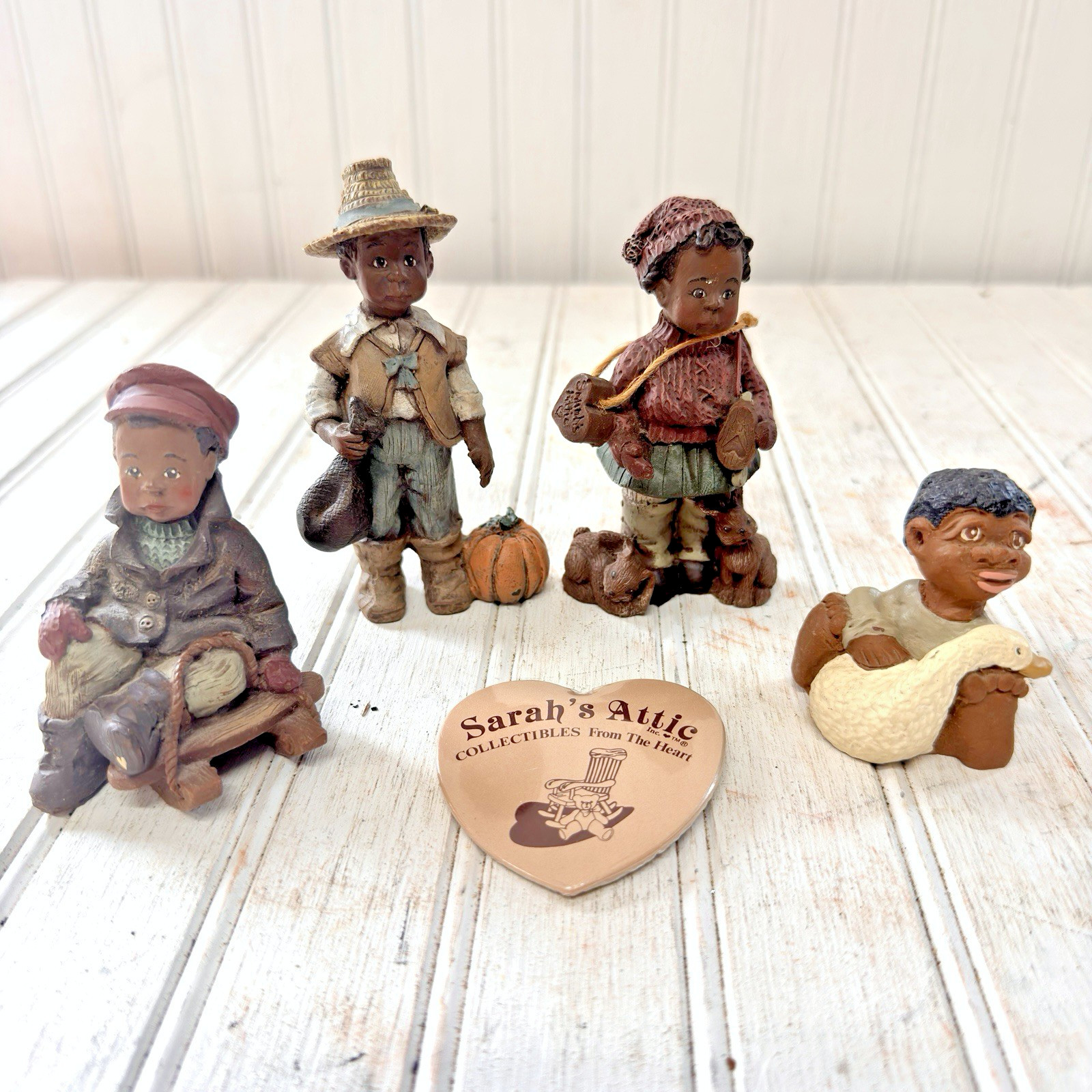 Vintage Sarah’s Attic Figurines Black Heritage Collection Lot Of 4. Vintage Rare