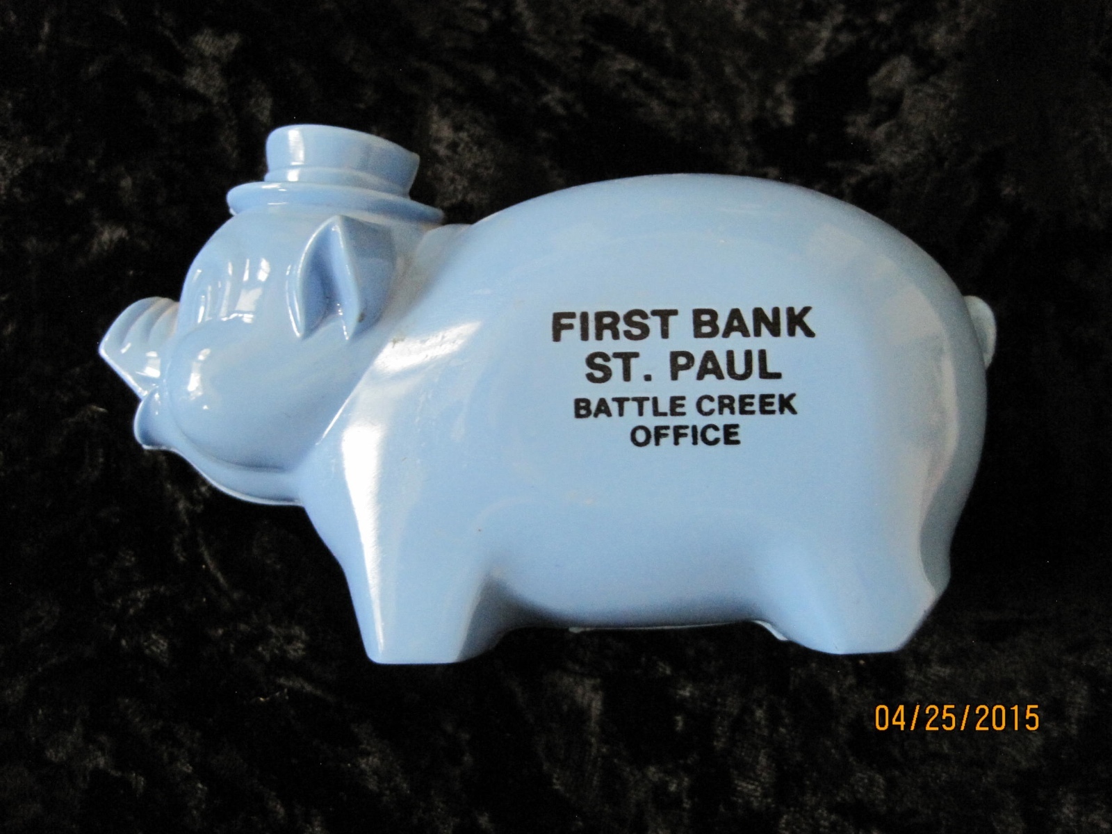 Plastic Pig Blue First Bank St Paul Battle Creek Office 4.5\