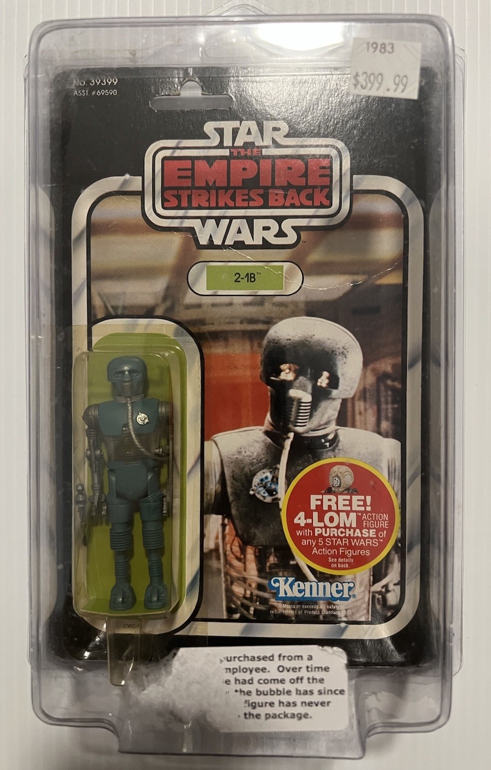 1983 Star Wars The Empire Strikes Back 39399 Too-Onebee Figures Kenner 