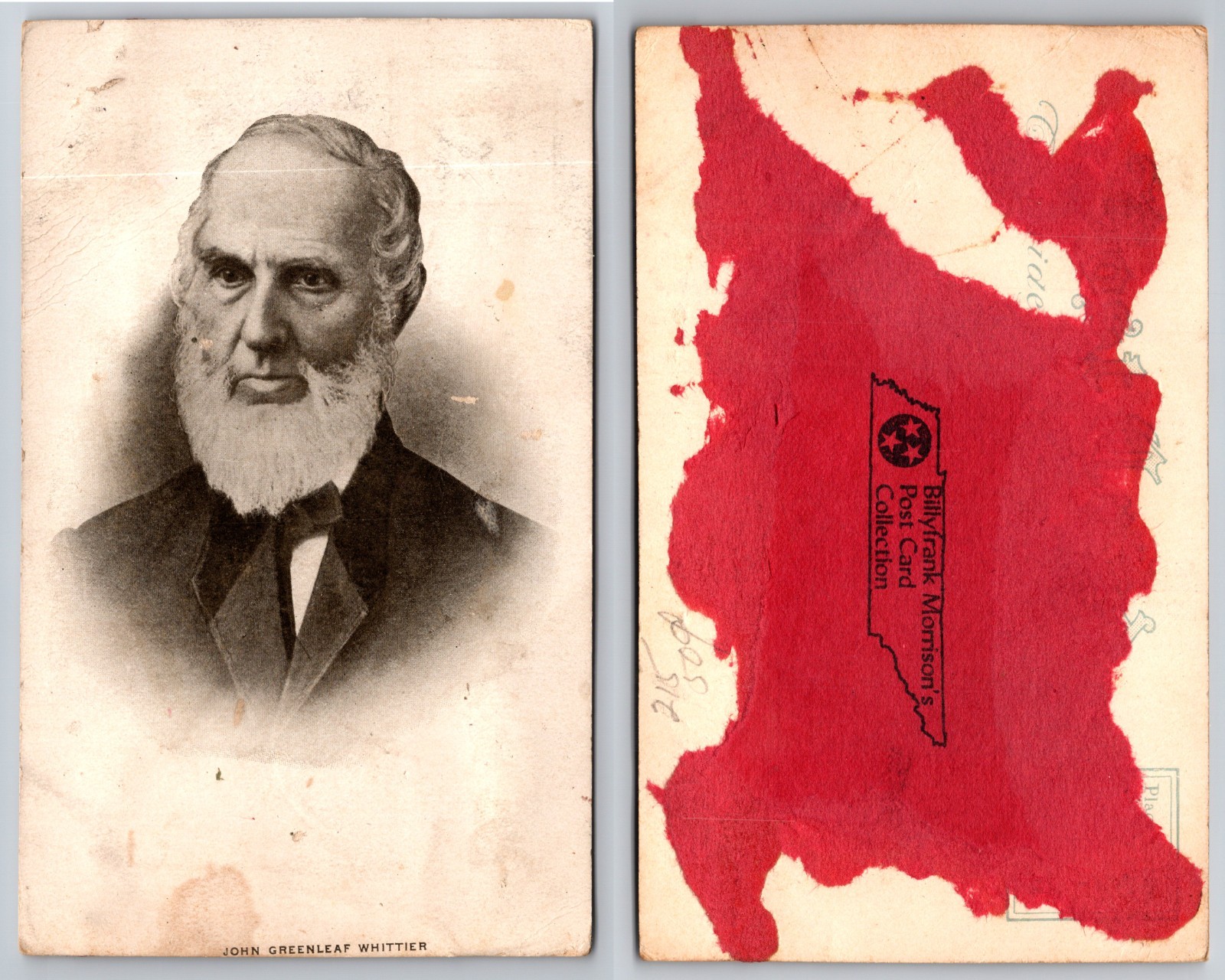 John Greenleaf Whittier Portrait Postcard