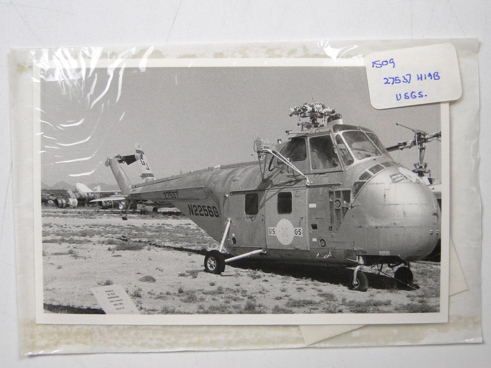Sikorsky H-19 Helicopter Usgs N2256g 27537 1980s Photo & 35mm Neg