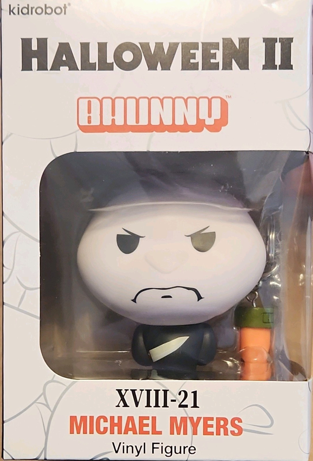 Kidrobot Halloween II Dunny Michael Myers XVIII-21 w/Paw Keychain