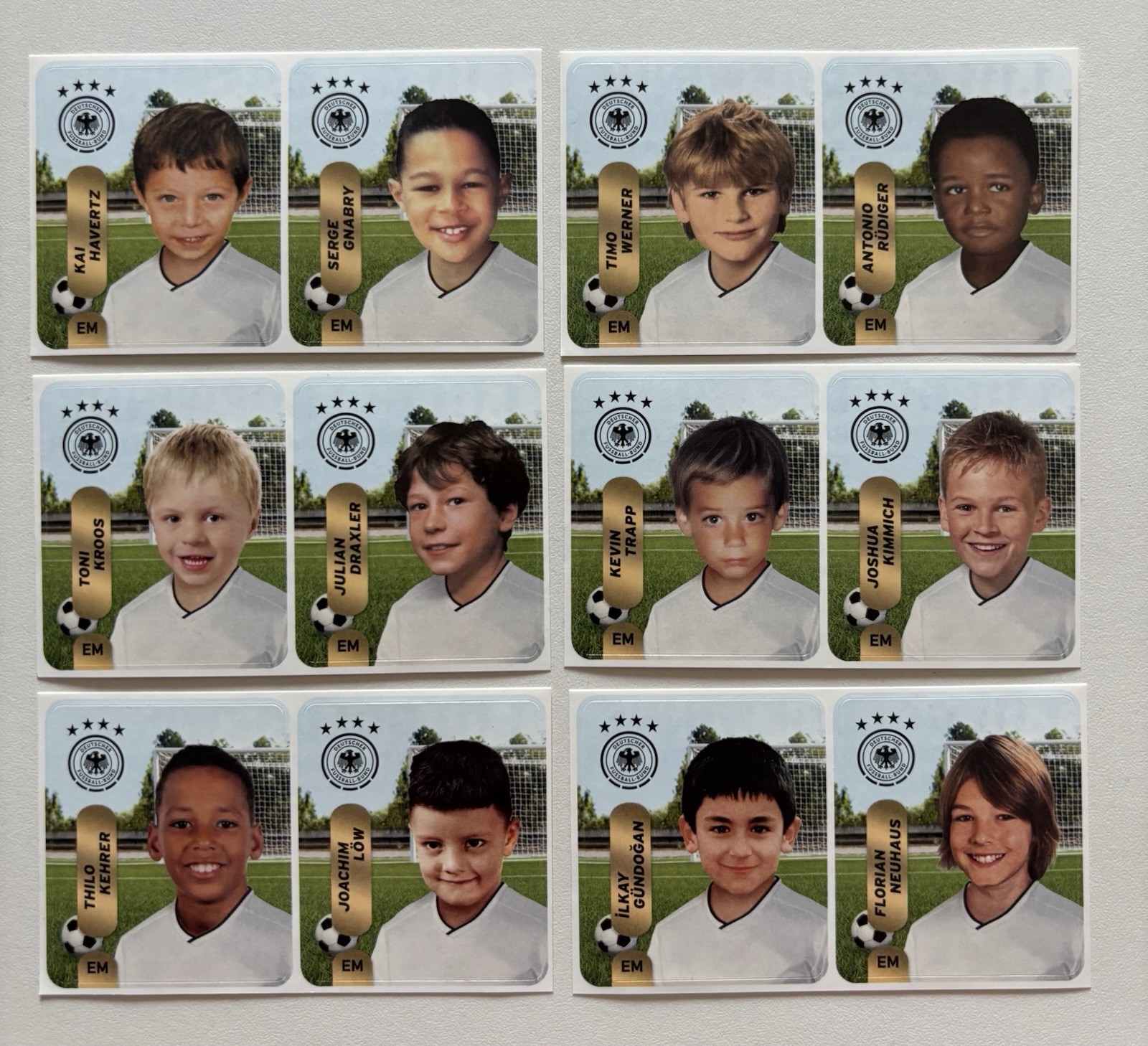 12 Ferrero DFB team stickers Euro 2021 collection booklet sticker bundle children portrait