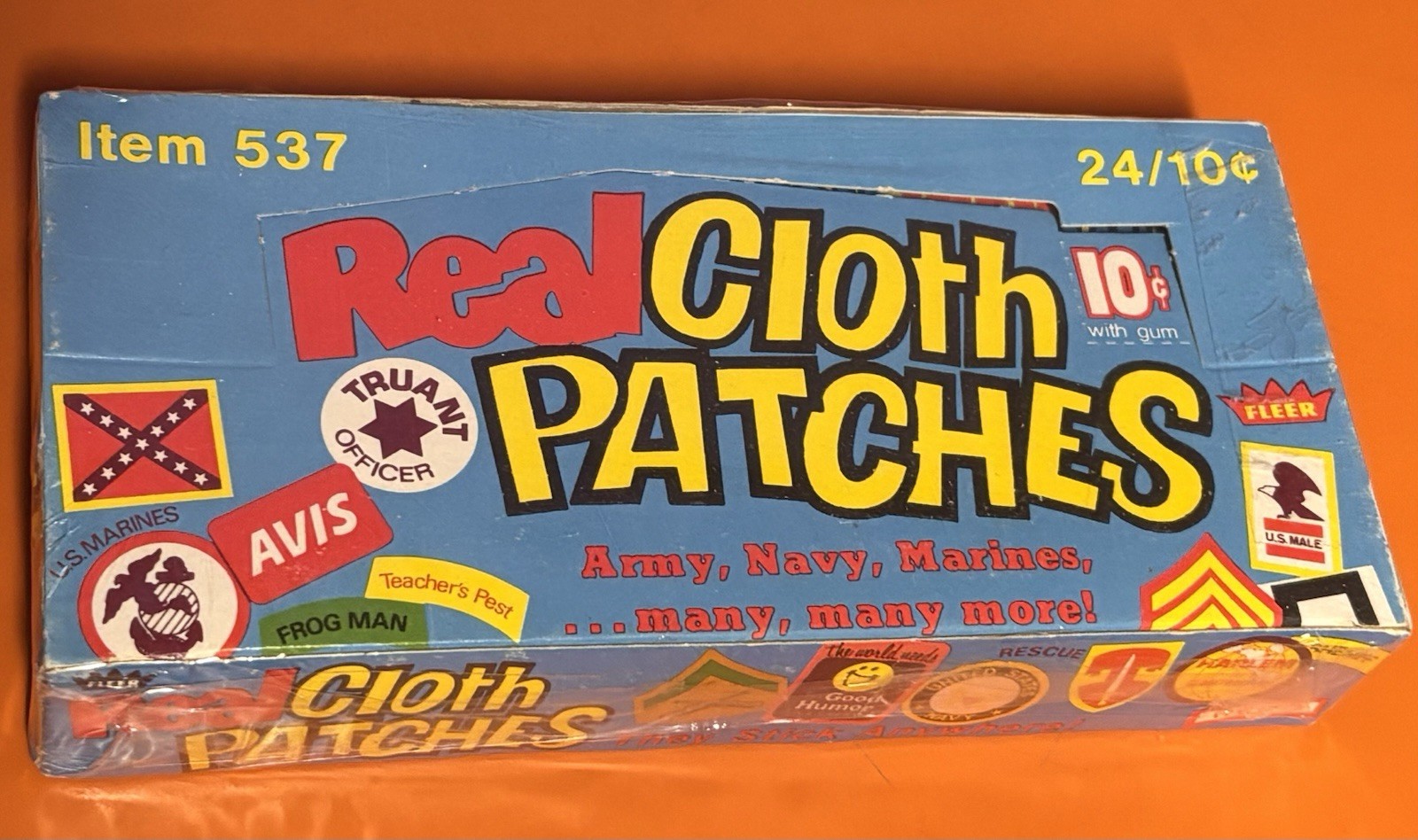 1971 FLEER REAL CLOTH PATCHES WAX = 24 MINT UNOPENED WAX PACKS