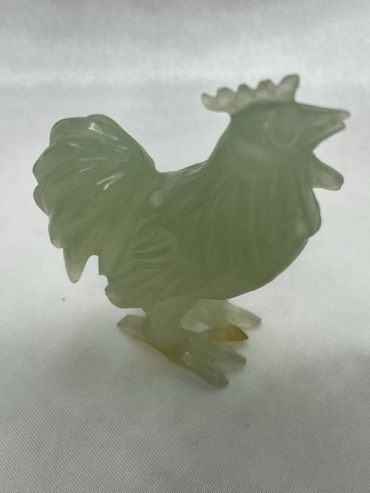 Vintage Signed Roaster Jade Netsuke 