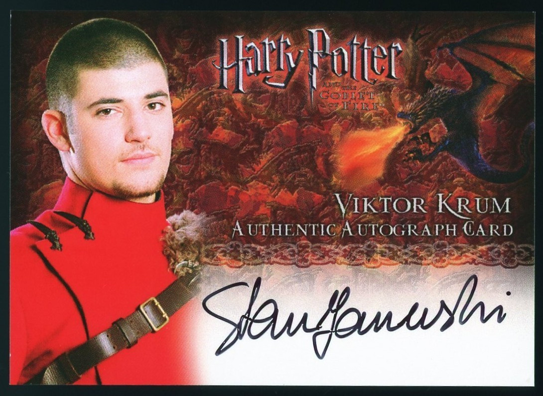 STANISLAV JANEVSKI AS VIKTOR KRUM 2006 ARTBOX HARRY POTTER GOBLET OF FIRE AUTO STANISLAV JANEVSKI AS VIKTOR KRUM 2006 ARTBOX HARRY POTTER GOBLET OF FIRE AUTO