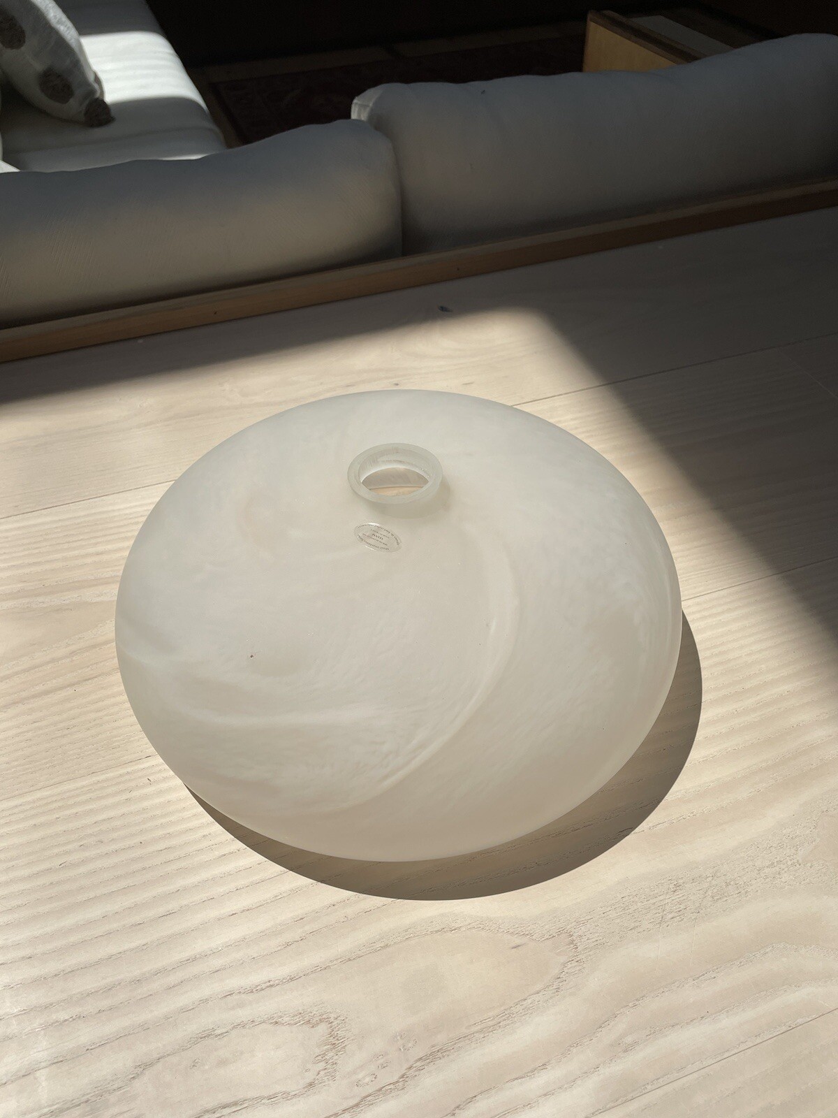 Handcrafted Vianne Round Mouth-Blown Glass Lampshade - Made In France