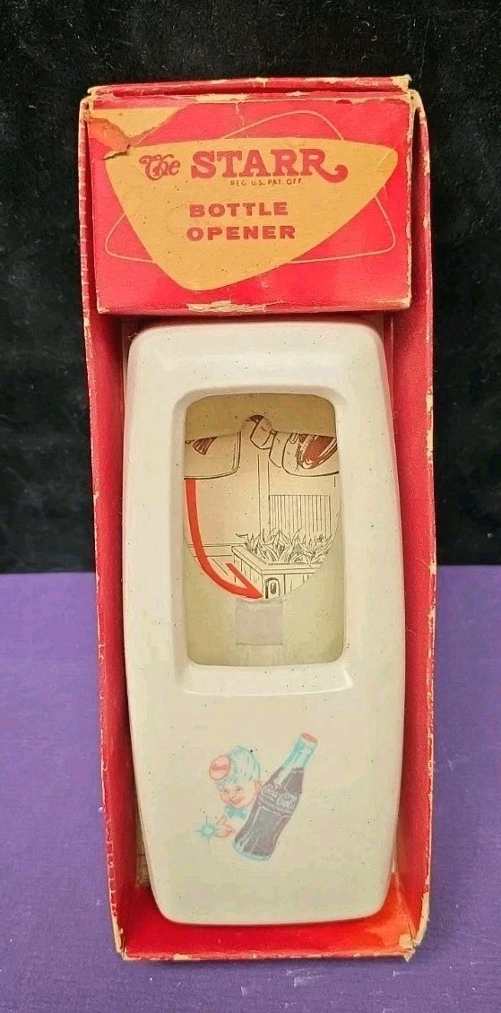 Vintage 1950s Coca Cola Bottle Opener The Starr Coke In Original Box NOS