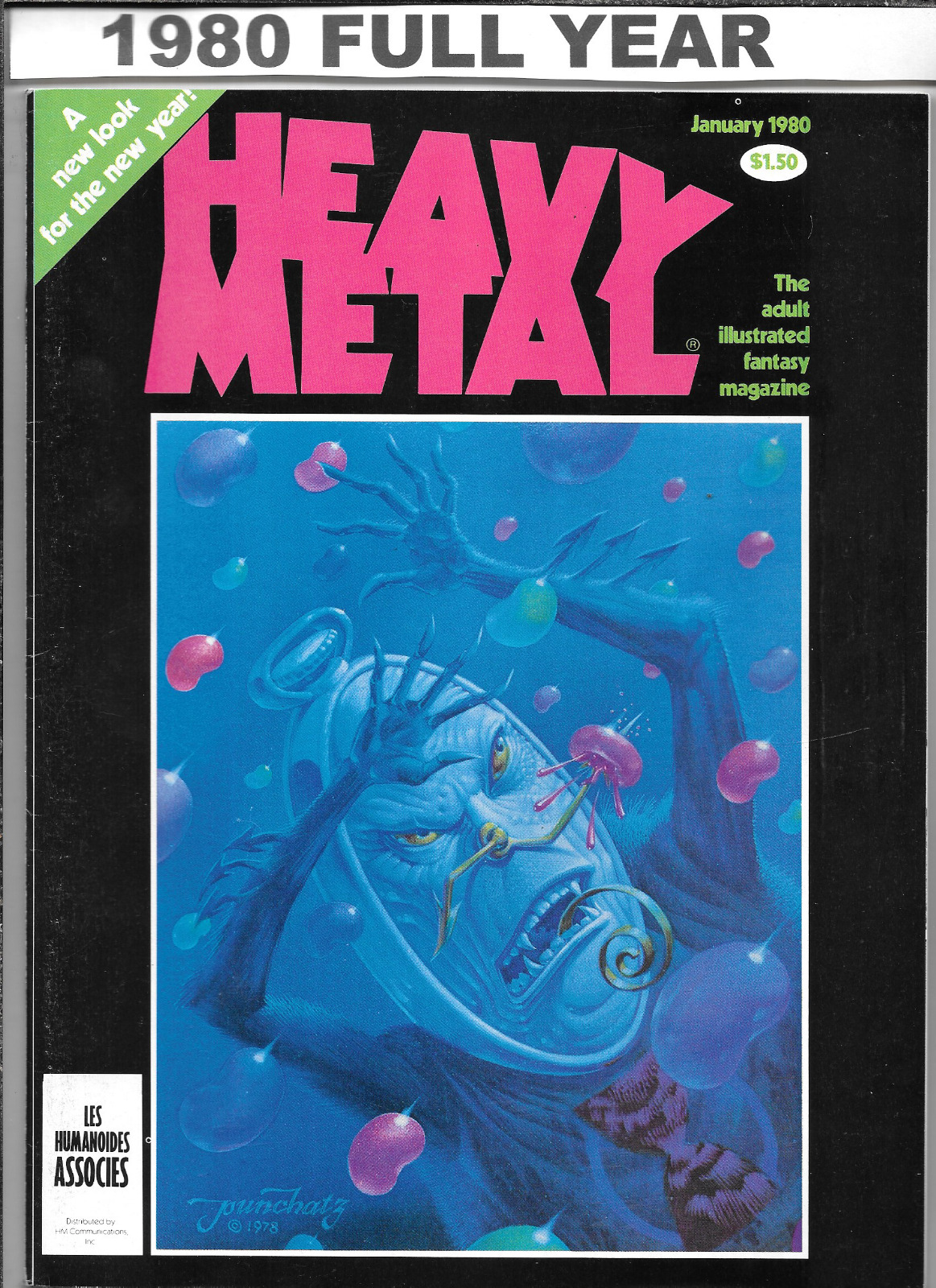 Heavy Metal Magazine 1980 Complete January thru December w/ June FN+ 1977 Series