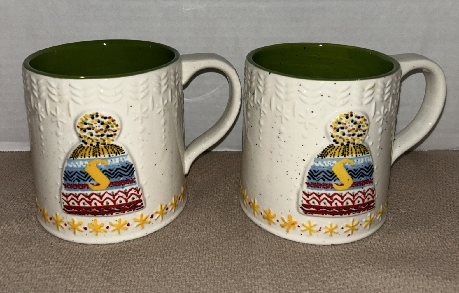 Anthropologie Mug Bundled Up Monogram Letter S Coffee Mug Cup Holiday Winter Hat Anthropologie Mug Bundled Up Monogram Letter S Coffee Mug Cup Holiday Winter Hat