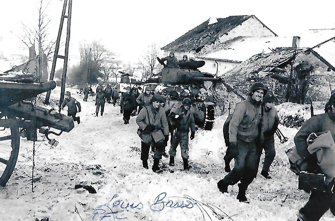 Louis Basso signed 4x6 photo Battle of Hurtgen Forest WW II Rare COA LOOK