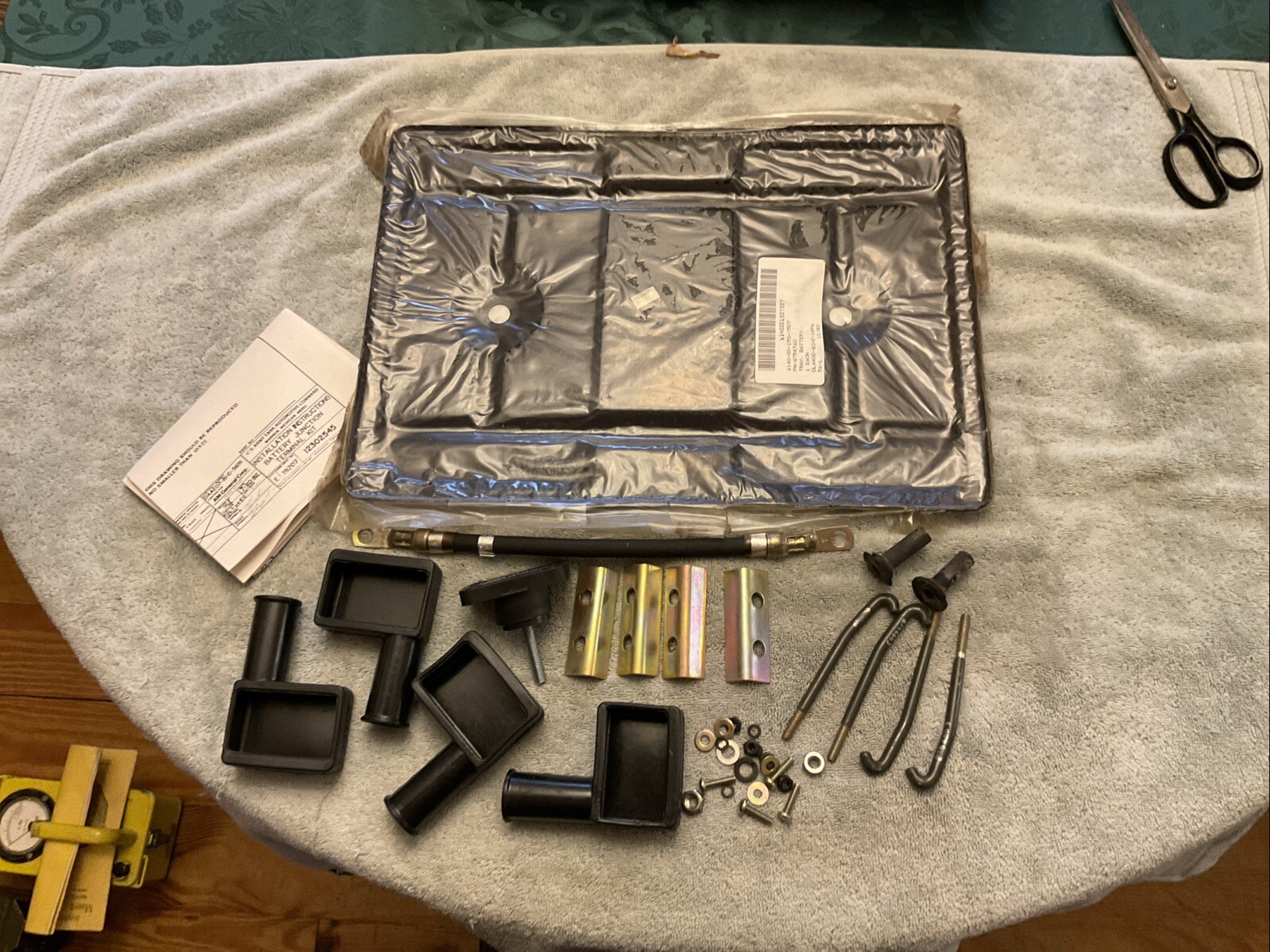 NOS M151 M151A1  M151A2 Mutt Battery Tray + Drains + Hold Down J Hooks +junction