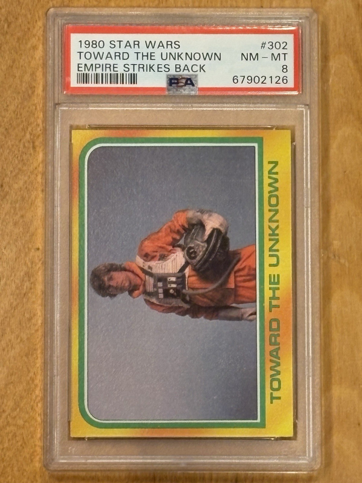 1980 Topps Star Wars Empire Strikes Back Card #302 Toward The Unknown PSA 8