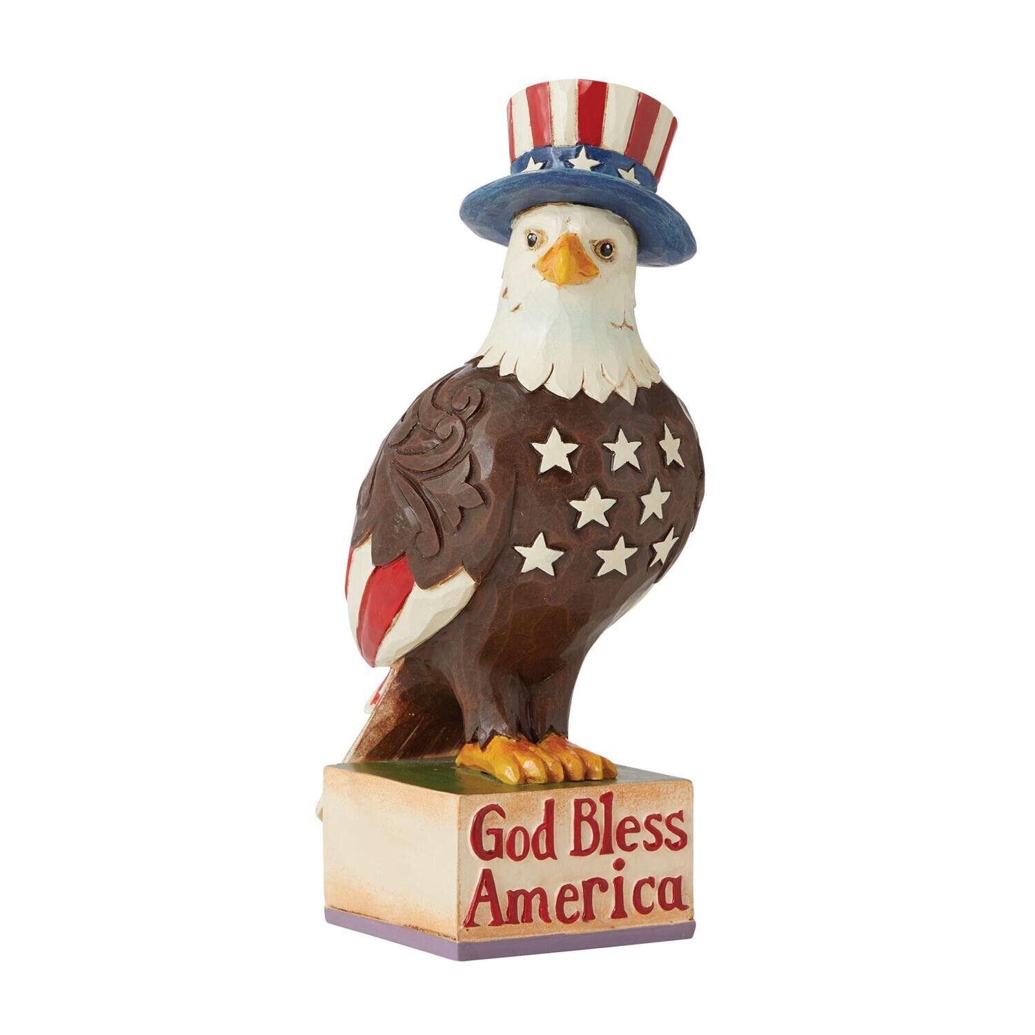 Jim Shore Heartwood Creek - Freedom Reigns Patriotic Bless America Eagle 6010561