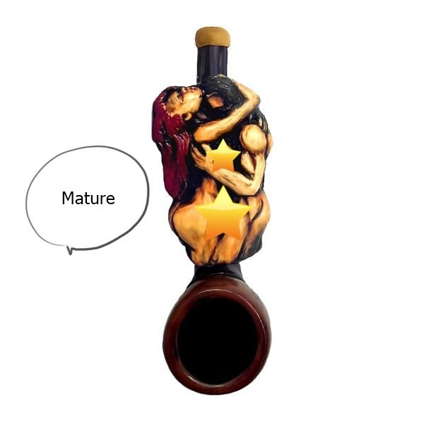 Romantic Couple on Motor Boat  Smoking Hand Pipe / Pipes / Smoke / Handcraft