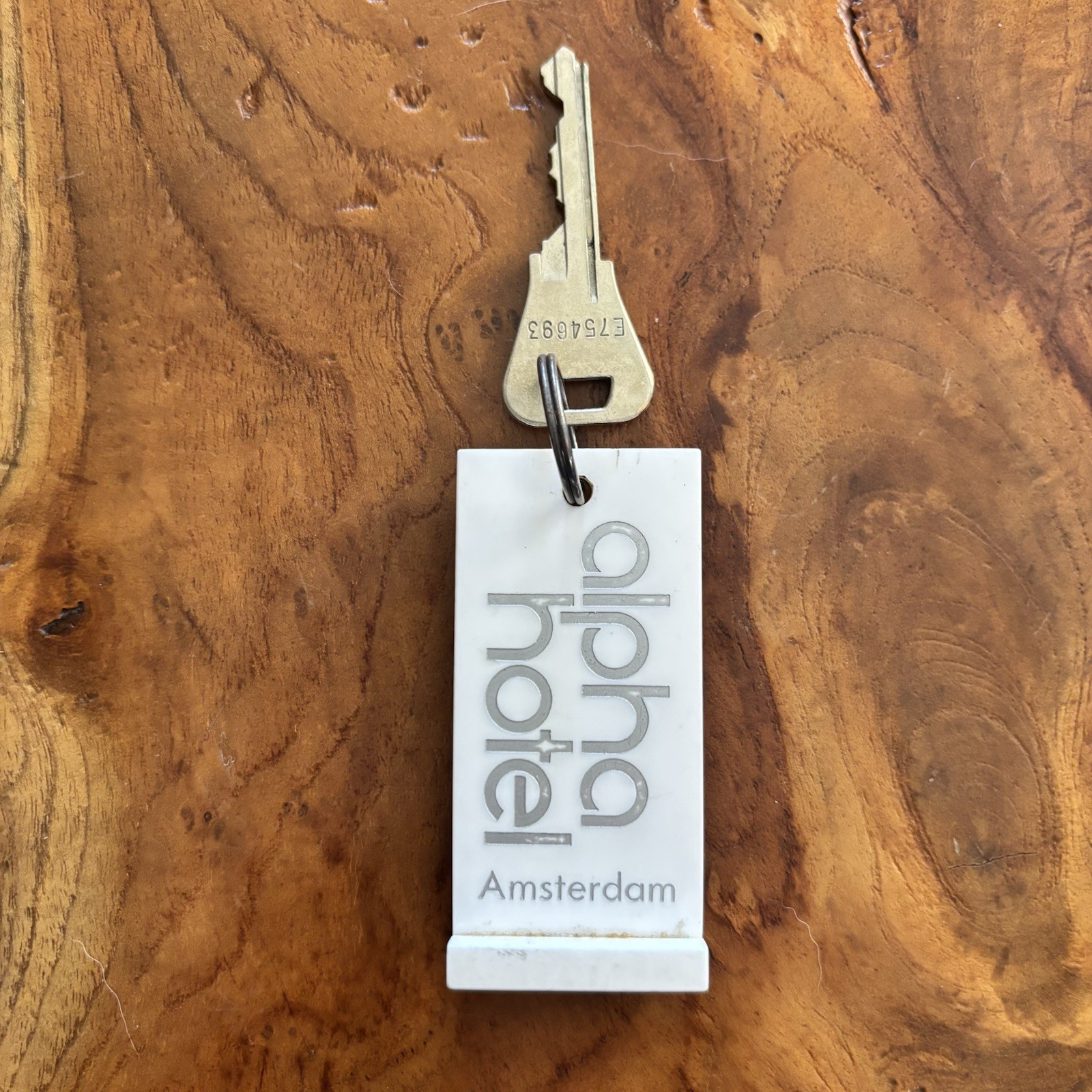 Vintage 1970s Alpha Hotel Amsterdam Room Key  #856