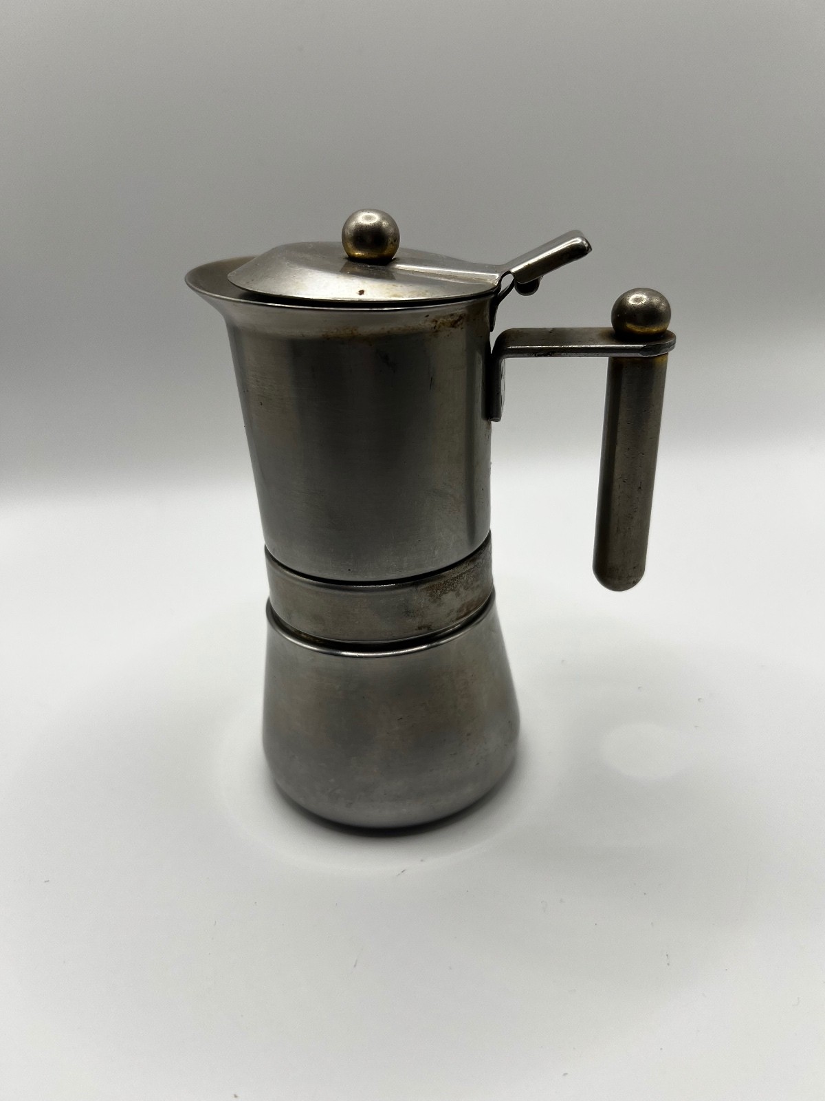 Vintage 18-10 Stainless Steel Single Cup Espresso Maker Made in Italy Vintage 18-10 Stainless Steel Single Cup Espresso Maker Made in Italy