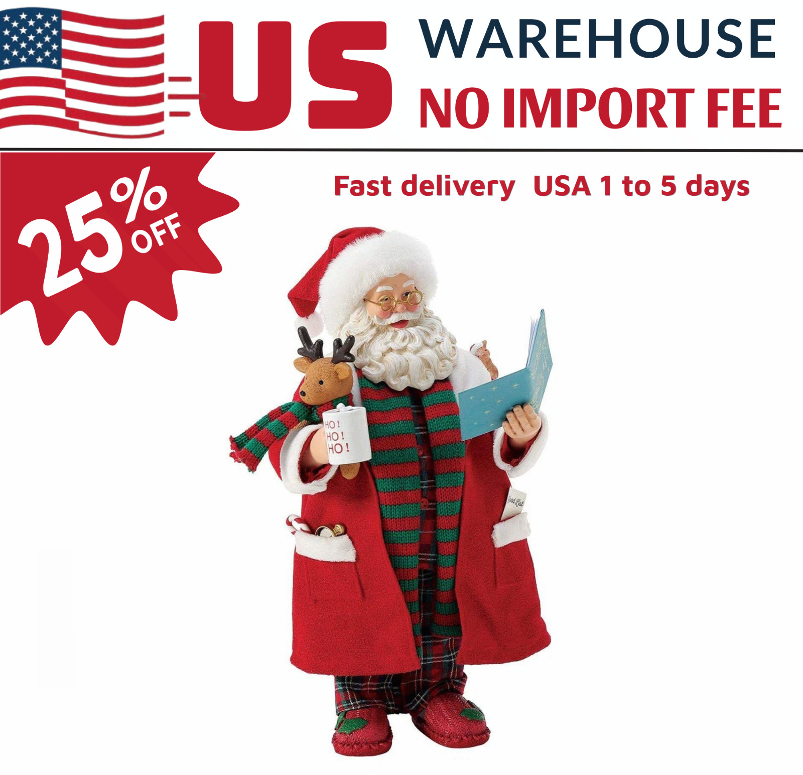 Department 56 Possible Dreams My Favorite Bedtime Story Santa 2025 Figure