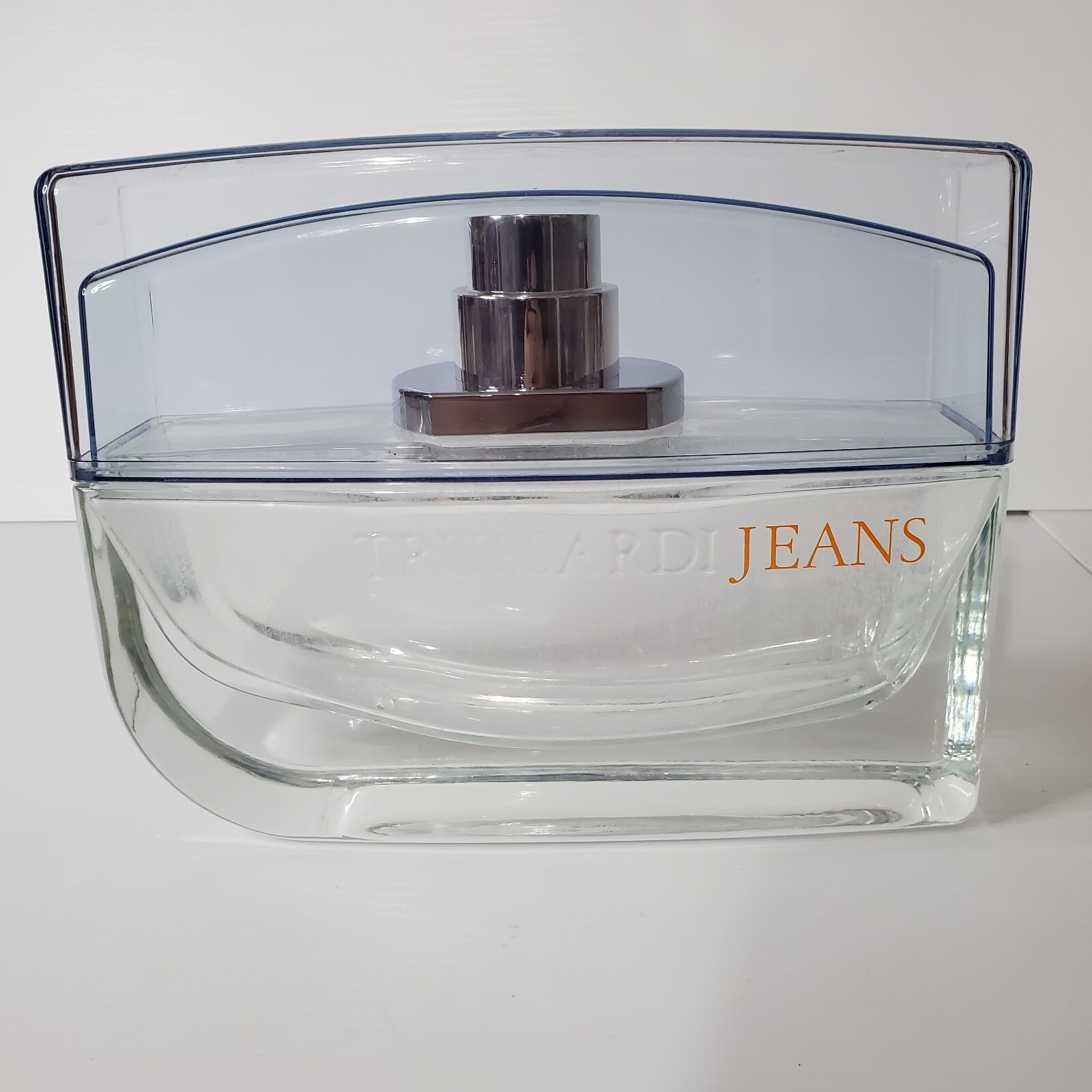 Trussardi Jeans Perfume Women's Large Empty Bottle Store Display Clear Glass 