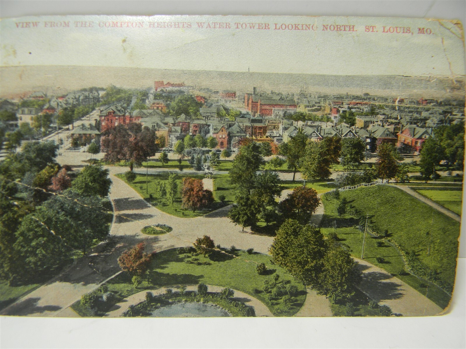 Vintage c1910 View of St. Louis Missouri From Compton Heights Tower Postcard P9