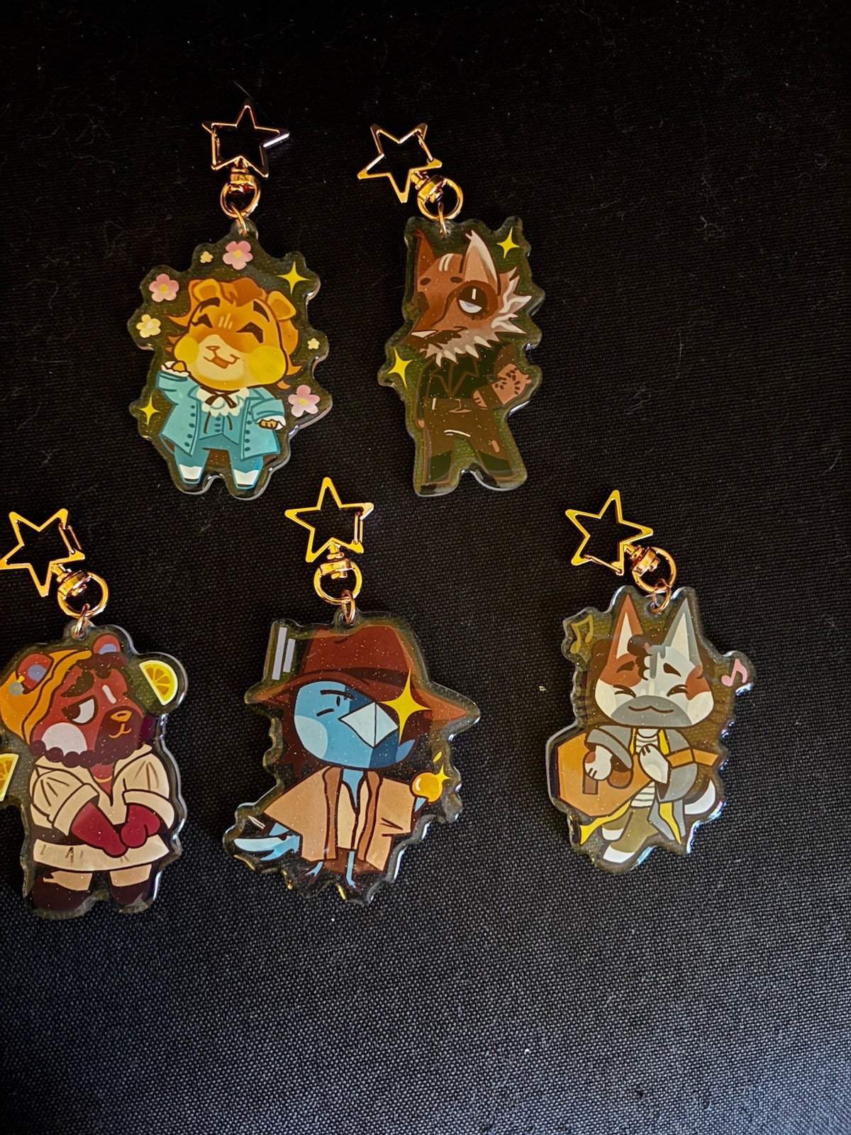 Our Flag Means Death Animal Crossing Character Acrylic Keychains