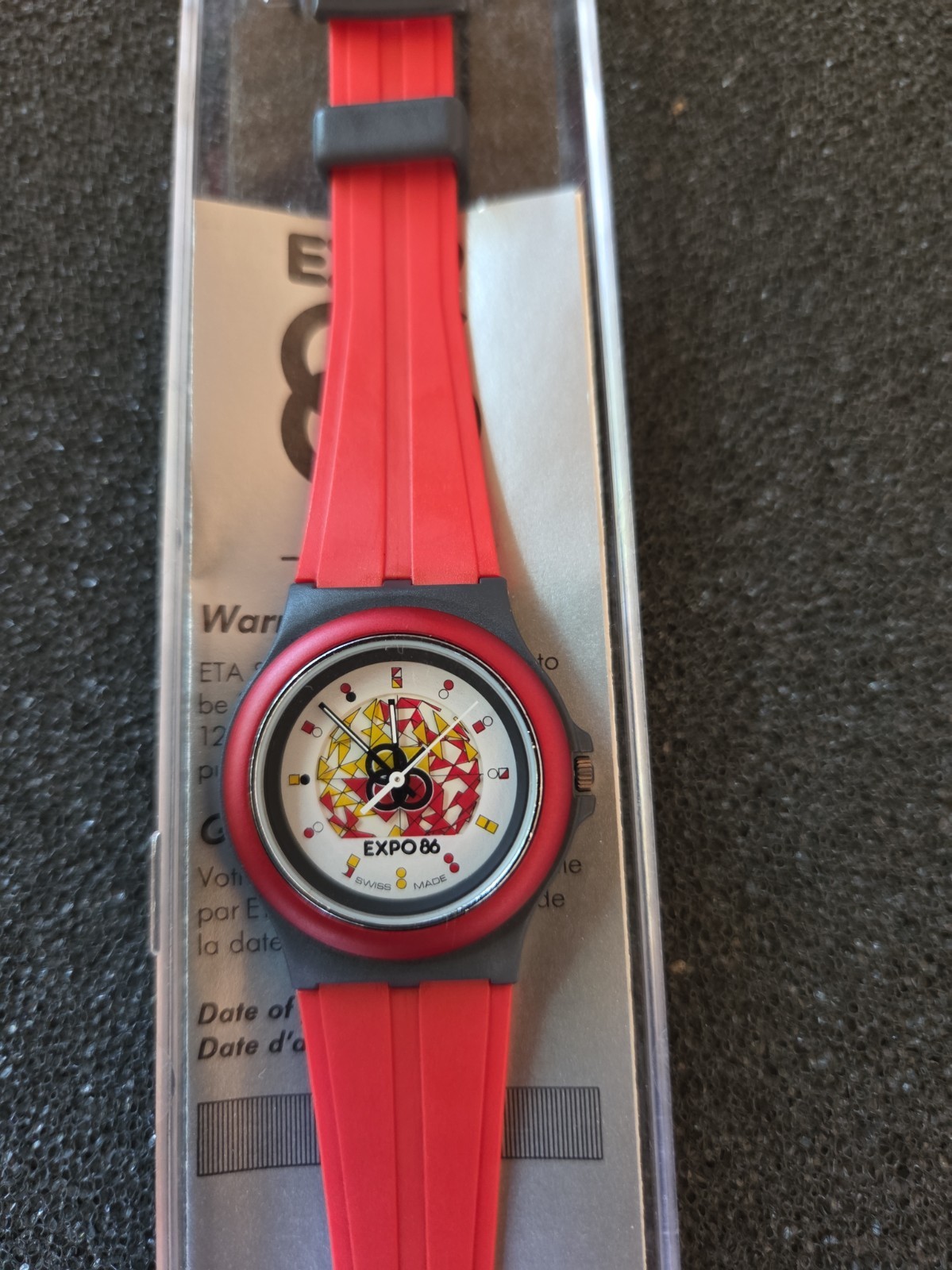 Vintage Expo 86 Vancouver BC Swiss Made Watch Collectible Souvenir Needs Battery