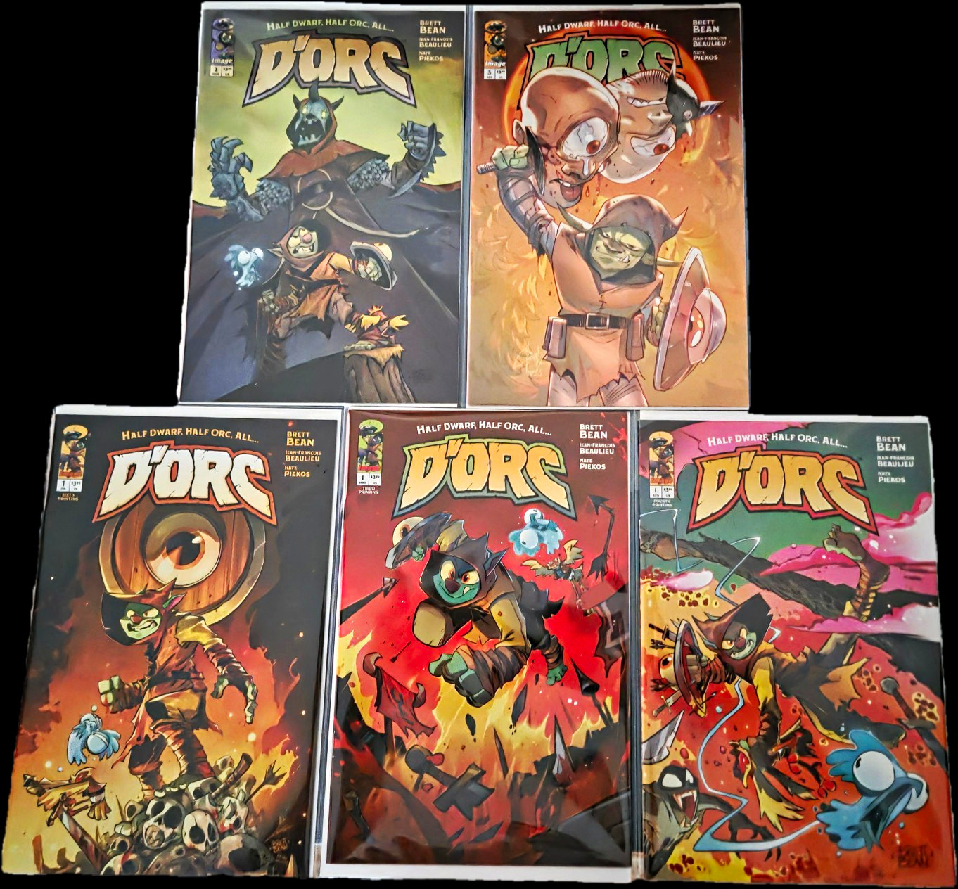 D\'ORC #1 Lot Of 3 Trade Variants, D\'ORC #2 And D\'ORC #3 COMIC BOOK LOT