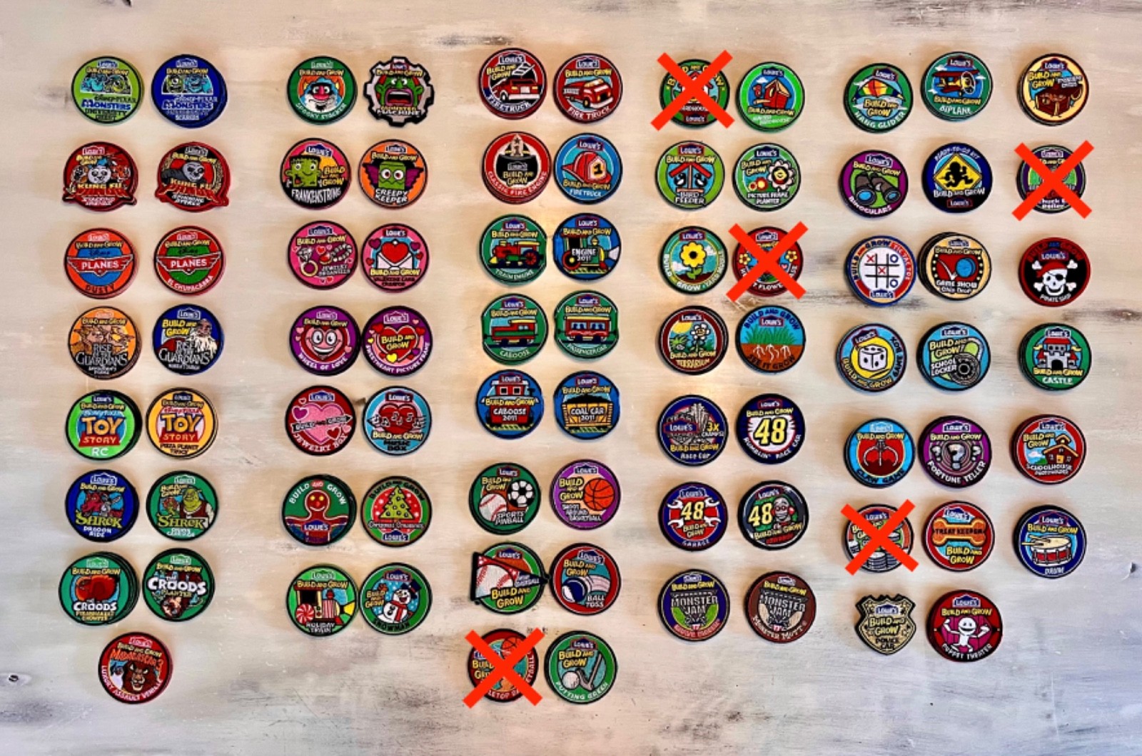 164 PATCHES LOWE'S Build and Grow PATCH LOT - Badge Kids Clinic