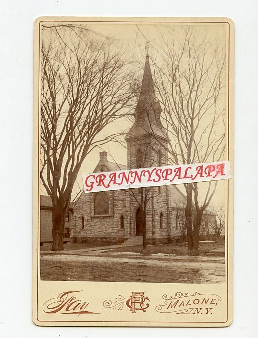 Cabinet Photo - St Marks Episcopal Church, Malone, New York, Fay Photographer 