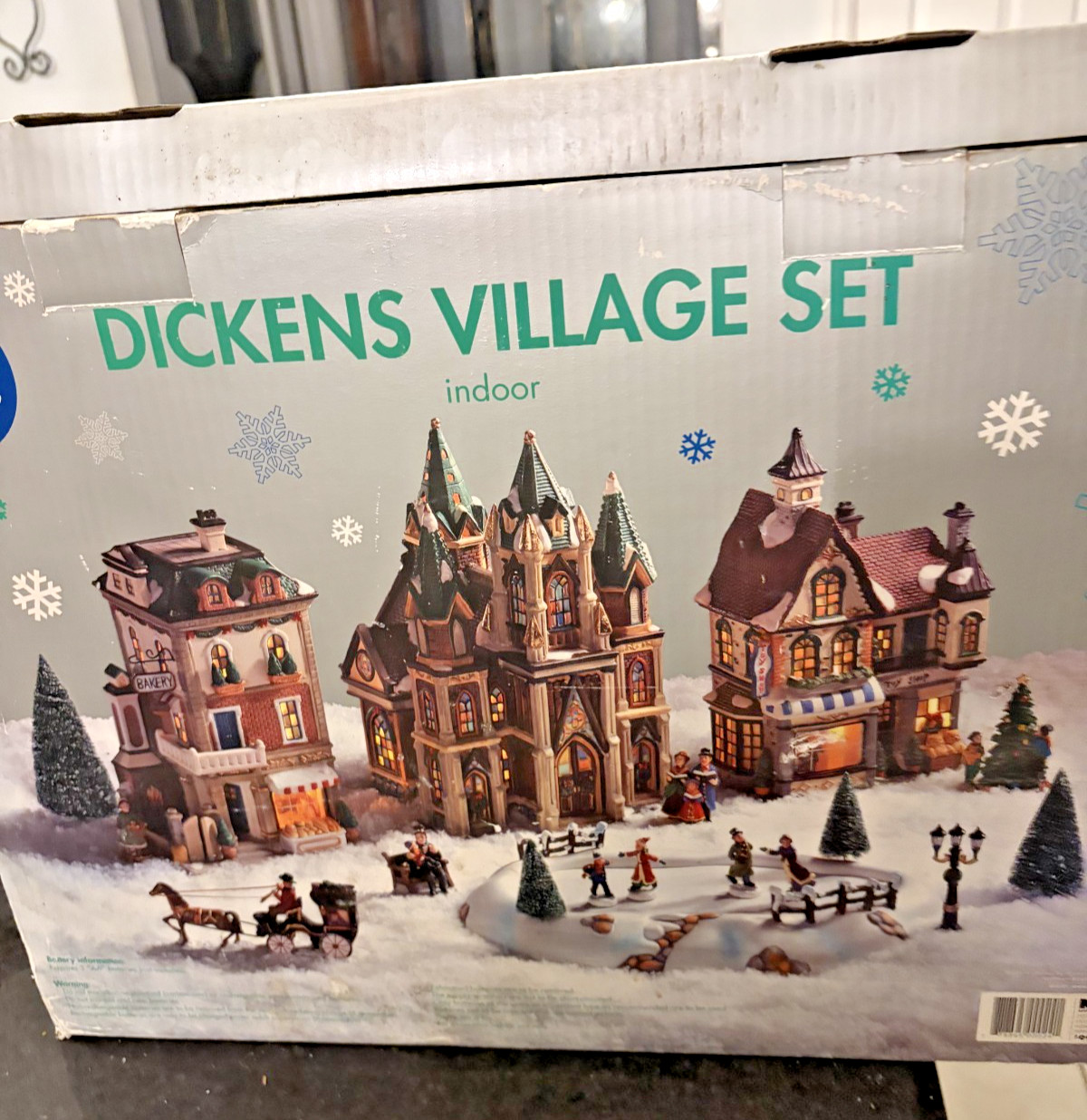 Vintage Kmart Trim A Home Dickens Village Set 6 Houses Christmas NIB NOS