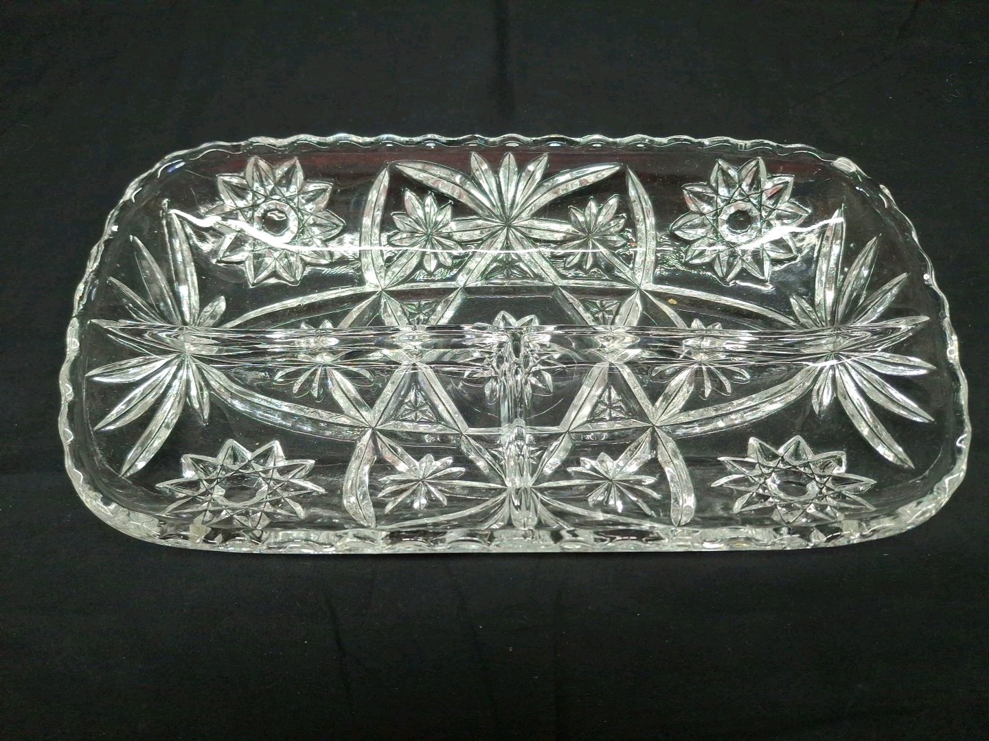Vintage Anchor Hocking American Prescut Divided Serving Dish Tray 12\