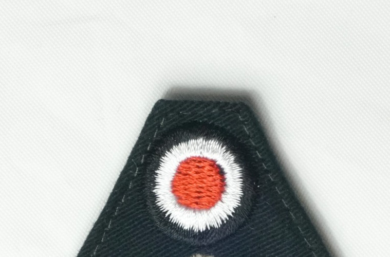 Black Trapezoid for Panzer M43 cap. Pre-folded & stitched. +2,000 stitch count