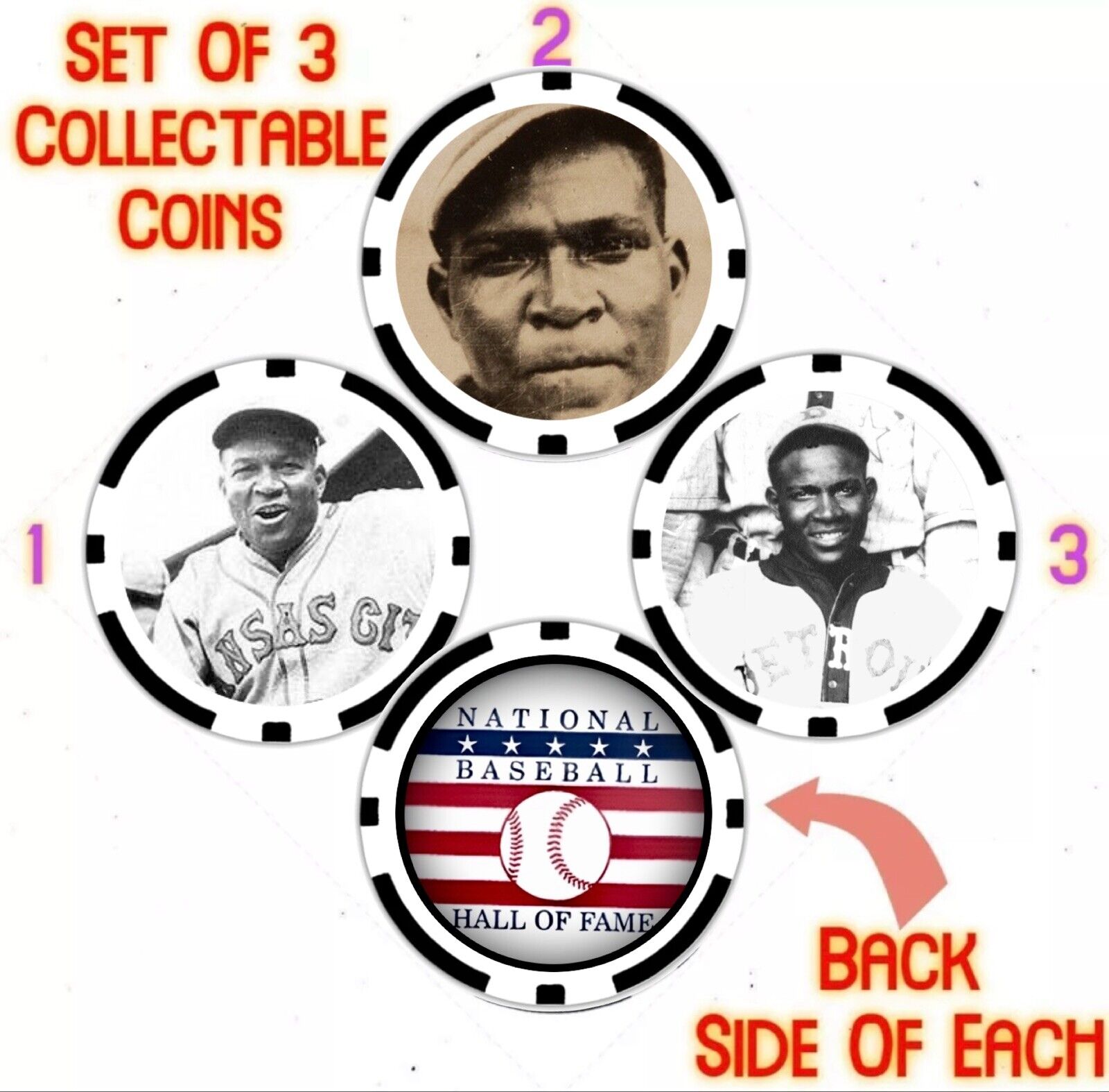 Andy Cooper - THREE (3) COMMEMORATIVE POKER CHIP/COIN SET