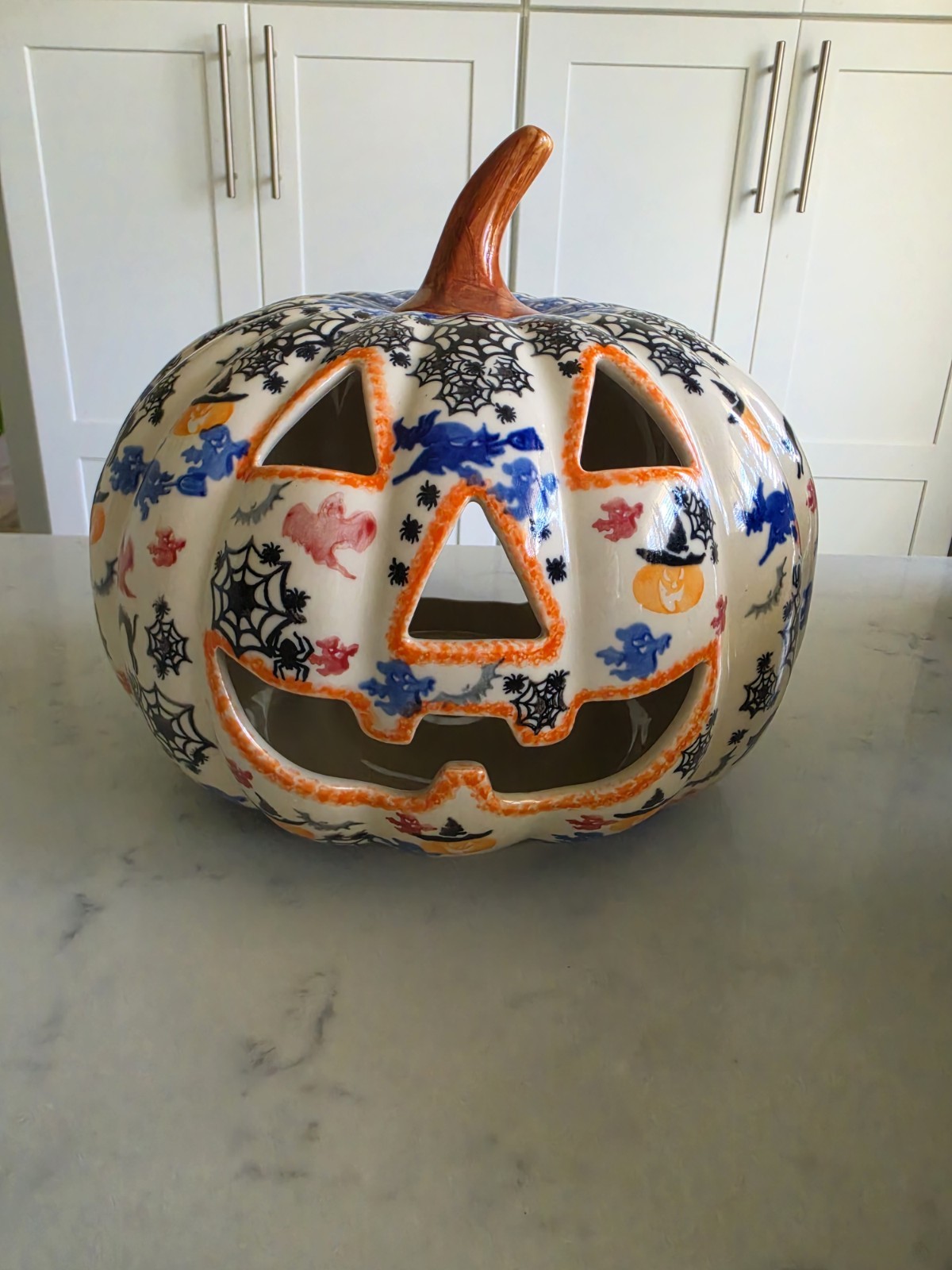 Polish Pottery Large Pumpkin Boleslawiec Unikat Signed