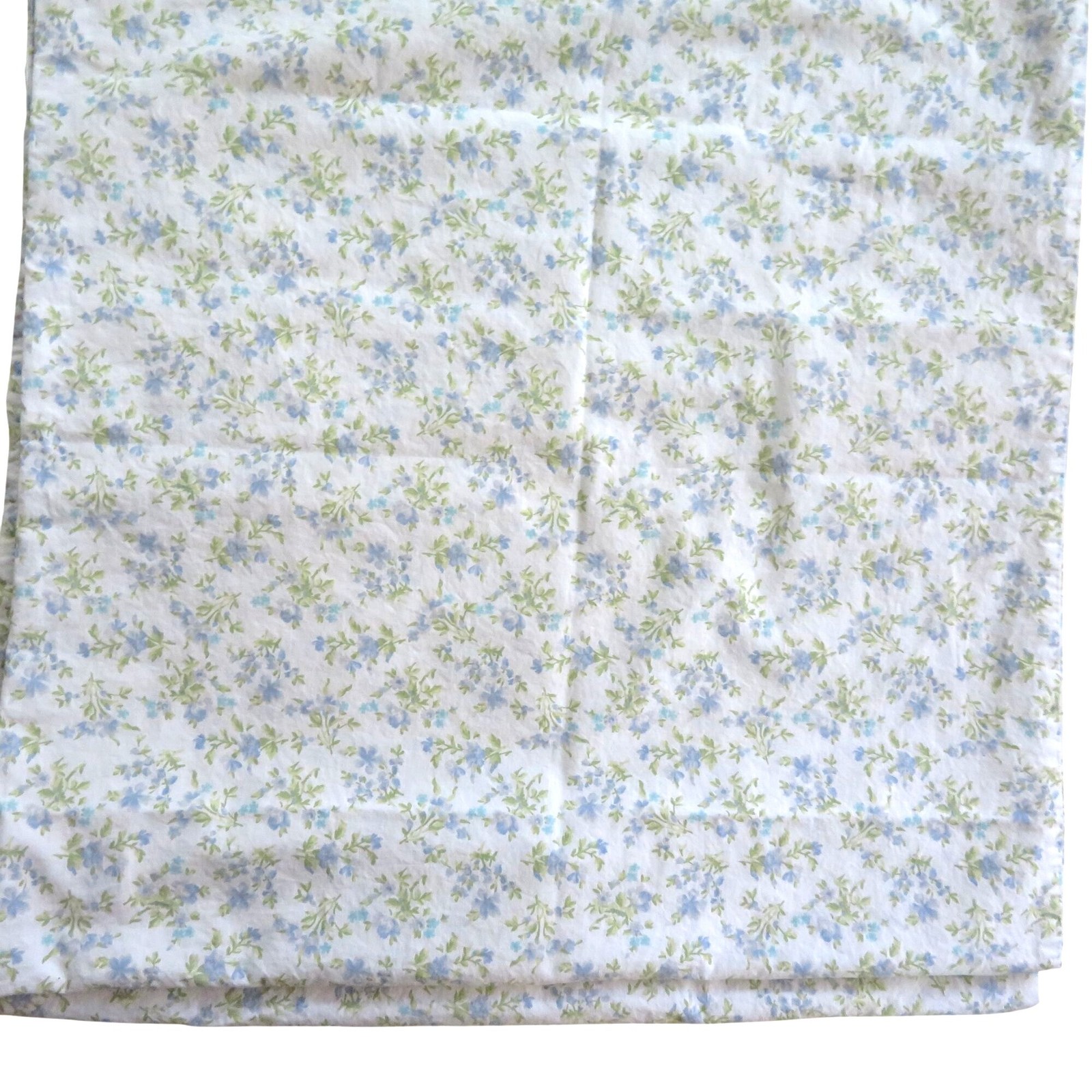 Vintage Laura Ashley Evie Floral Pillowcases Pair Standard Blue Green Floral