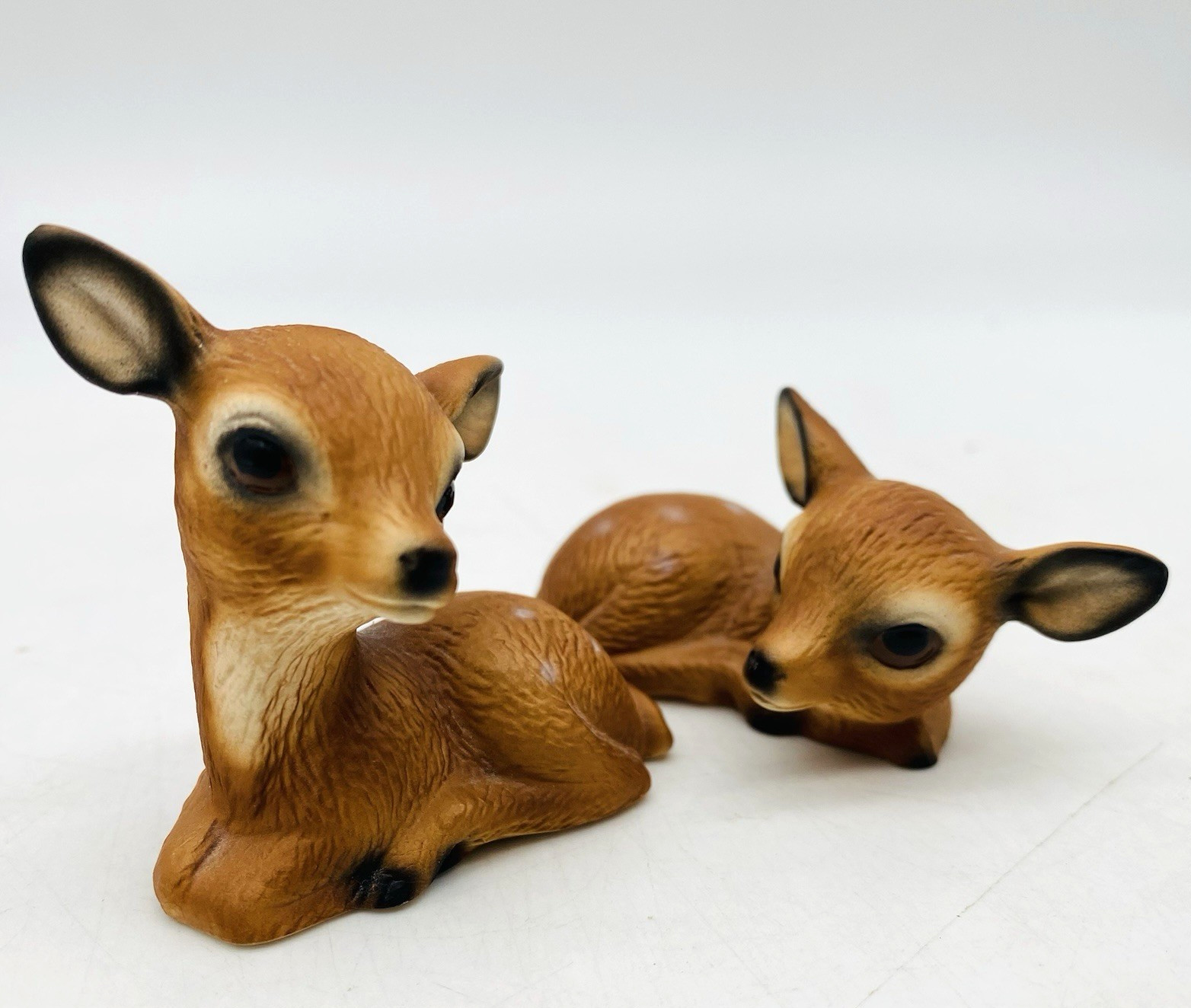 Pair of Ceramic Deer Fawn Harvey Knox Kingdom House of Global Art Japan 1983