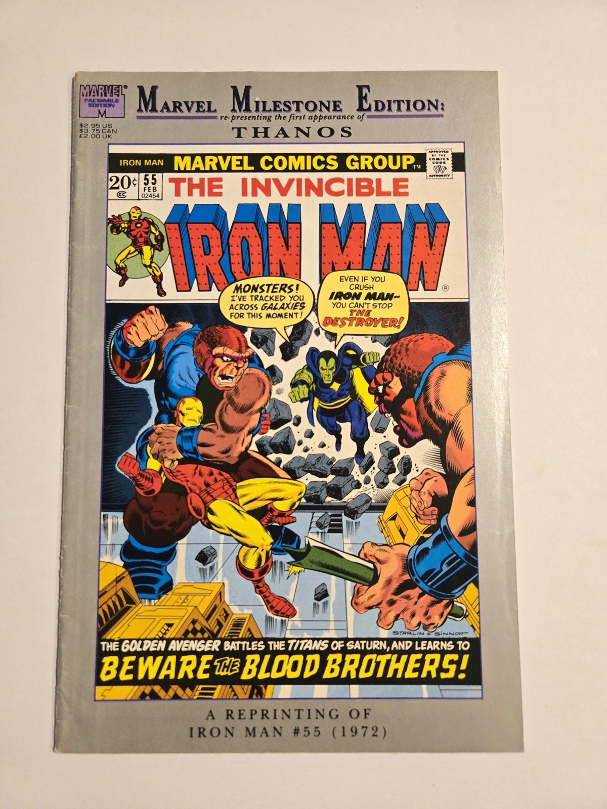 Marvel Milestone Edition: Iron Man #55 (Nov. 1992) mid-low grade