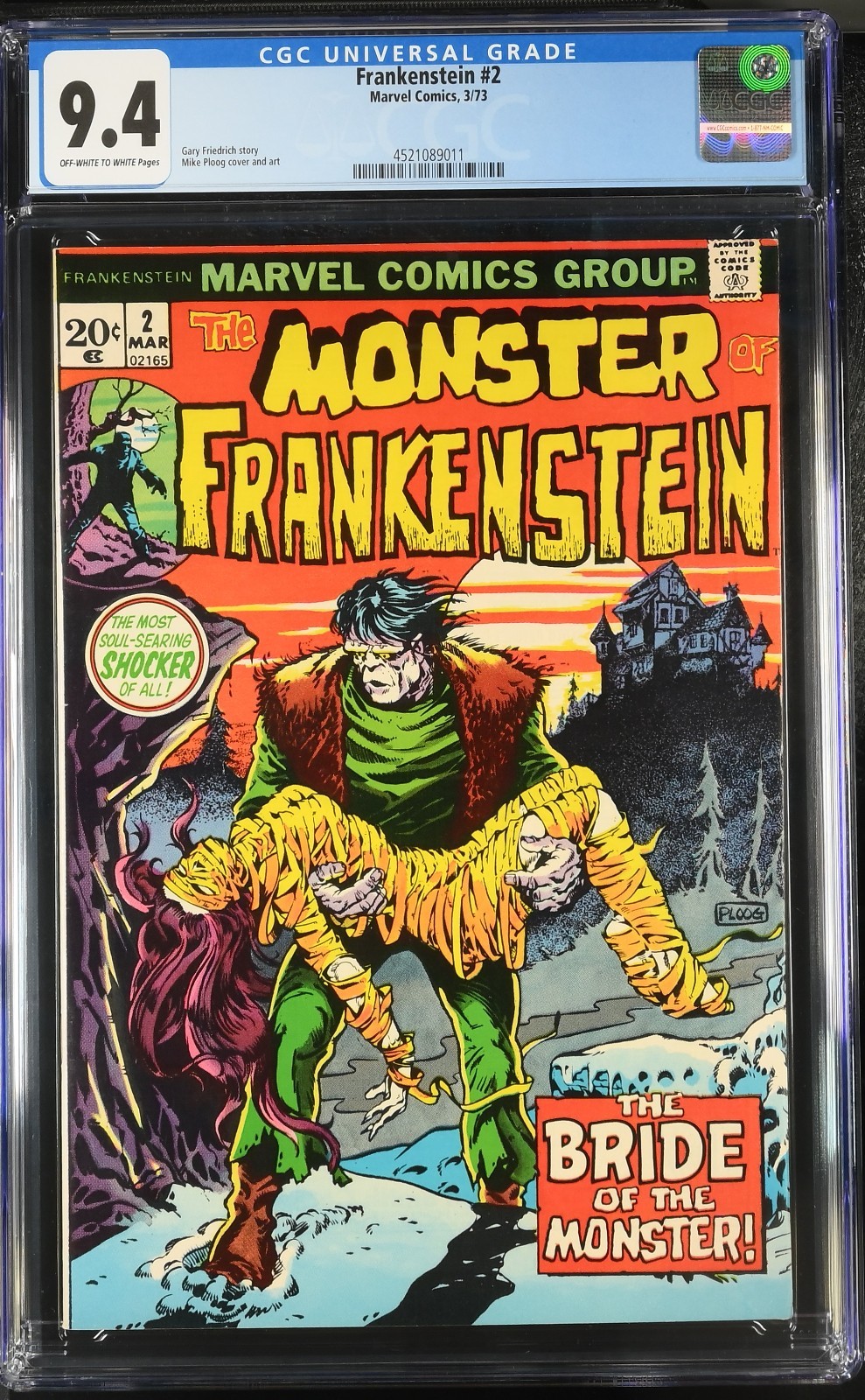 Frankenstein 2 CGC 9.4 NM OW/W Bride of the Monster 1973