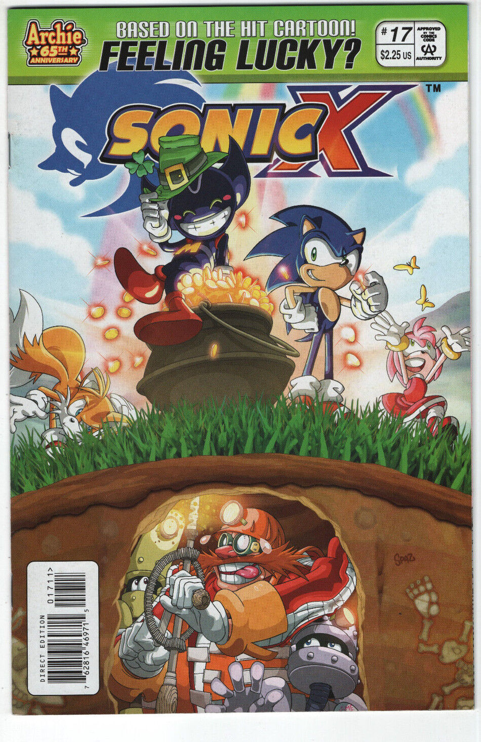 SONIC X THE HEDGEHOG #17 Archie Comic 2007 Sega 1st Print Dr Robotnik Cover 