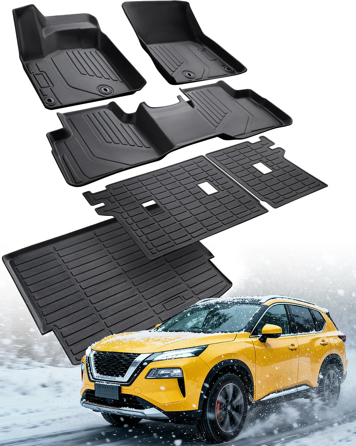 Floor Mats for Nissan Rogue 2026 2025 2024 2023 2022 2021 Accessories, All Weath