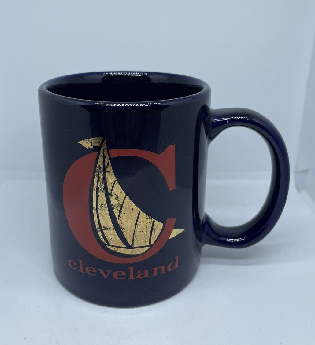 Vintage Linyi Headwind Cleveland Coffee/Tea Mug ~ Ceramic Souvenir ~ NOS
