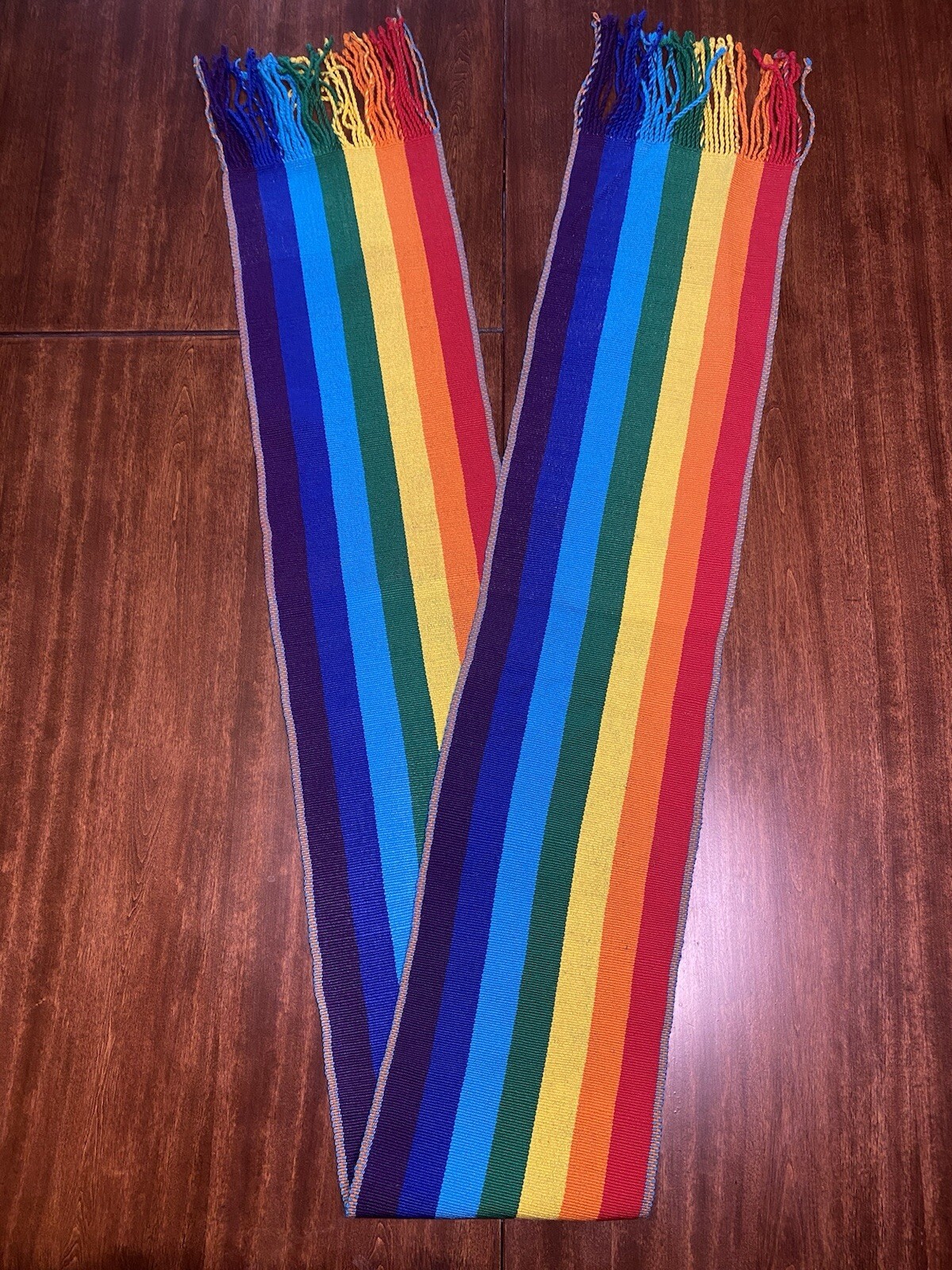 Q’ero Ceremonial Rainbow Scarf - Peruvian Andean Textile