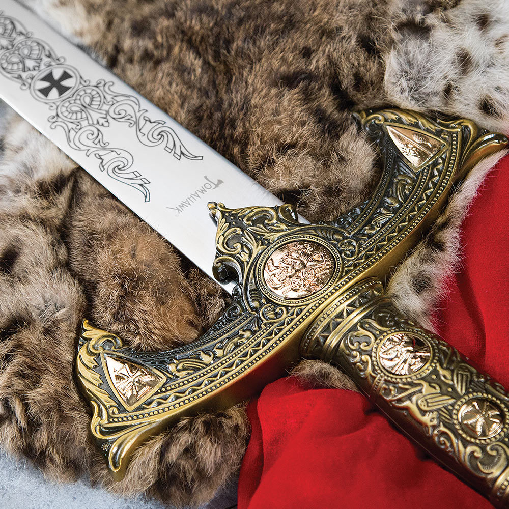 Knights Templar Medieval King Arthur Historical Sword with Wall Plaque