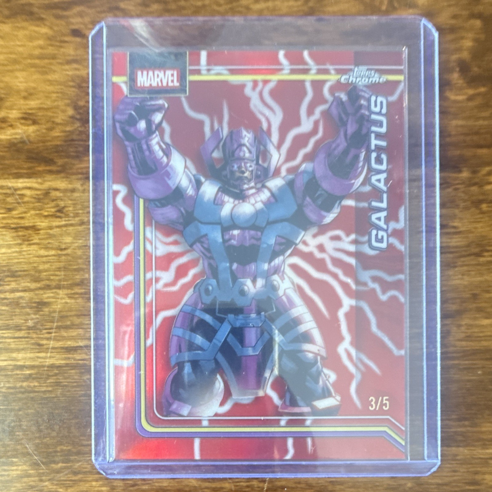 Topps 2026 Topps Chrome Marvel Galactus #038 Red /5 StormFractor