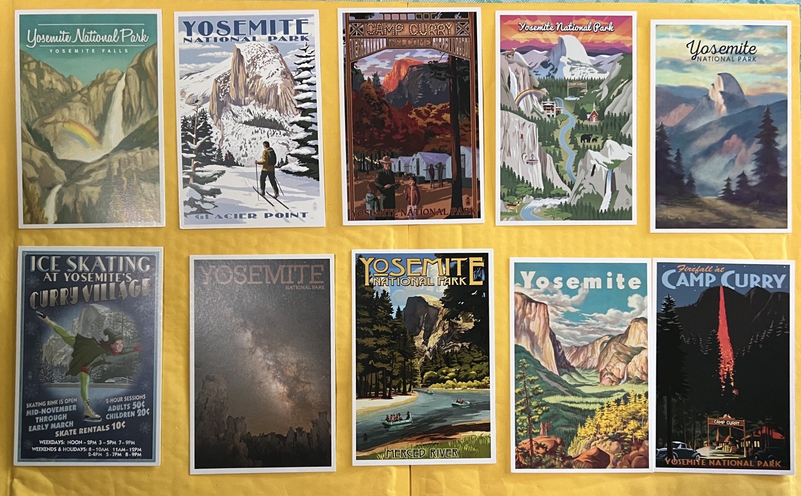 Yosemite National Parks- Lantern Press-Lot  of 10-6x4