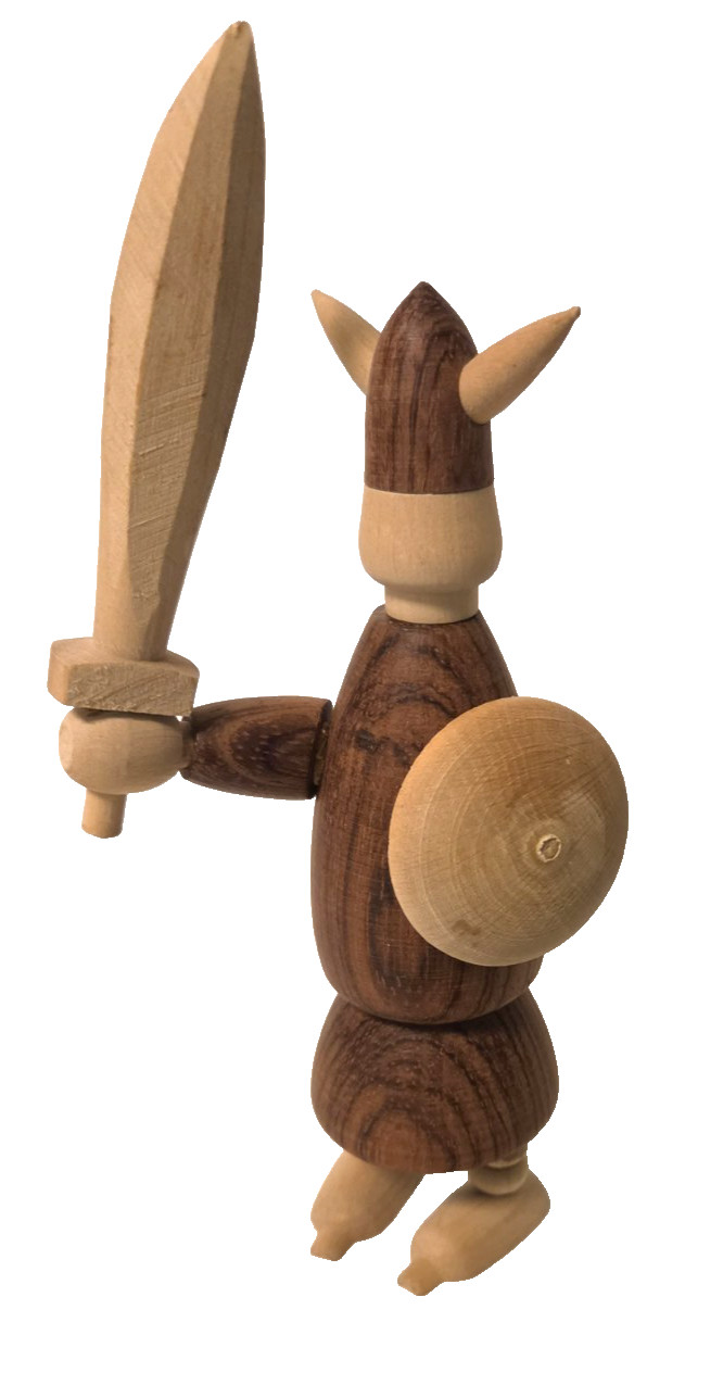 Vtg. Jacob Jensen by BRDR. BONFILS Denmark Teak Wood Viking Figure