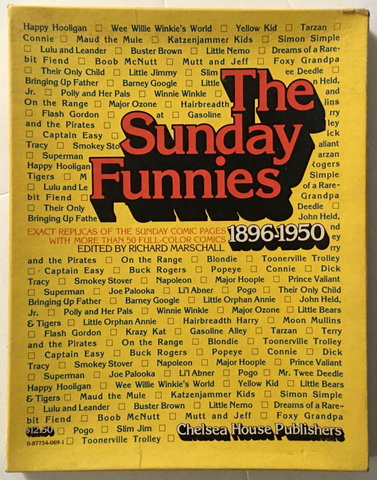 1978 The Sunday Funnies 1896-1950 Chelsea House Publishers Boxed Set Vintage