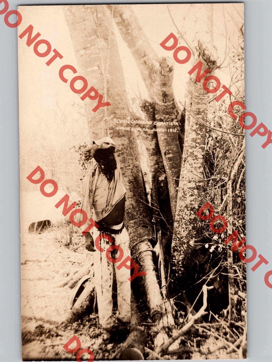 c1912 Zapatista Revolutionario Hanging Execution Sinaloa Mexico Border War RPPC