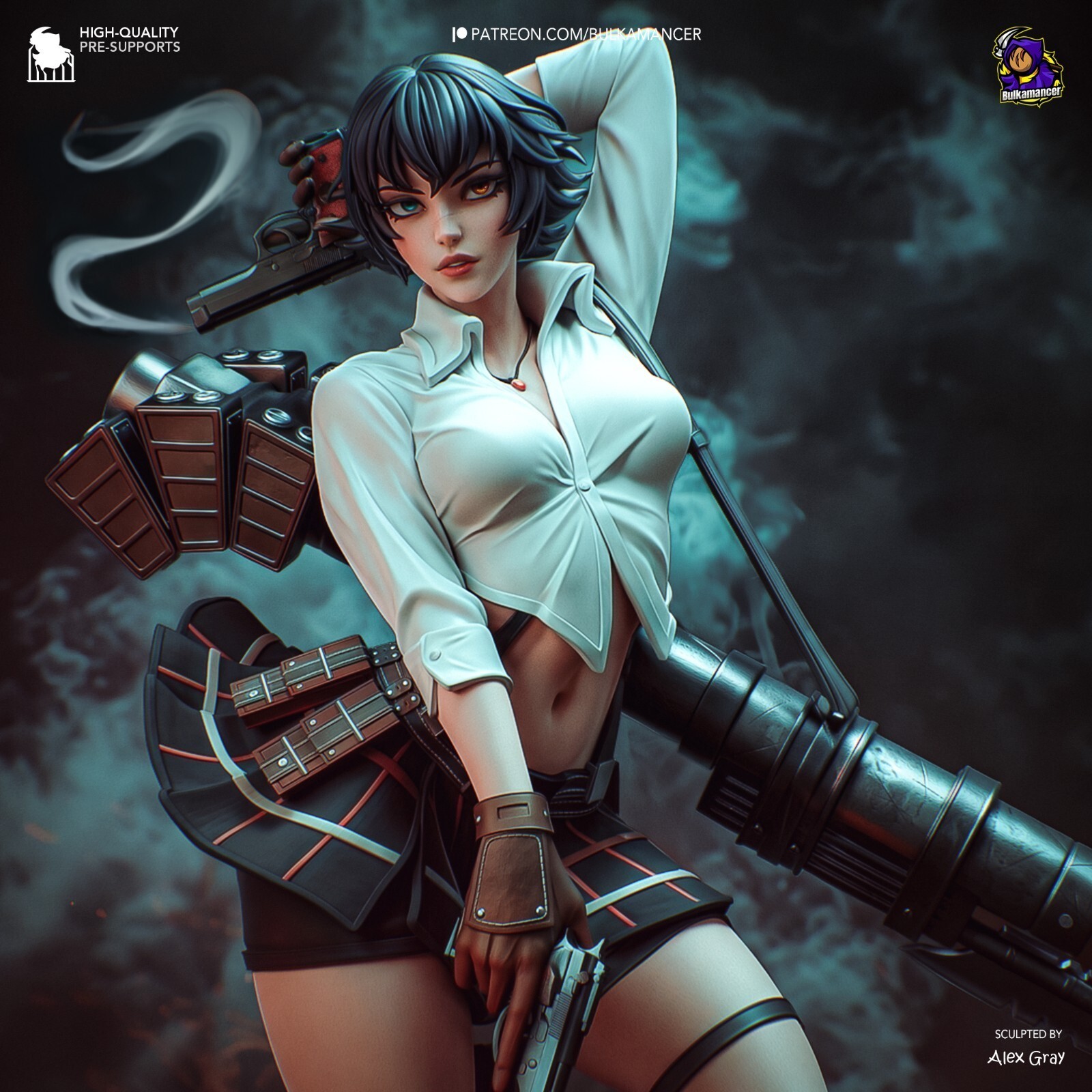 1:8 Lady Devil May Cry Fan Art UNPAINTED Resin Garage Kit