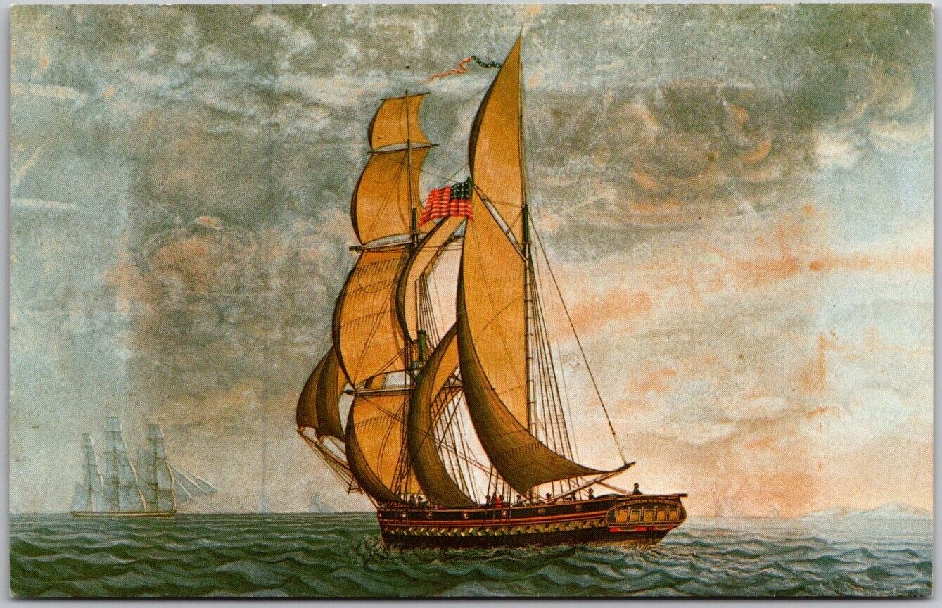POSTCARD Brigantine Cleopatra\'s Barge of Salem, George Crowinshield\'s yacht 